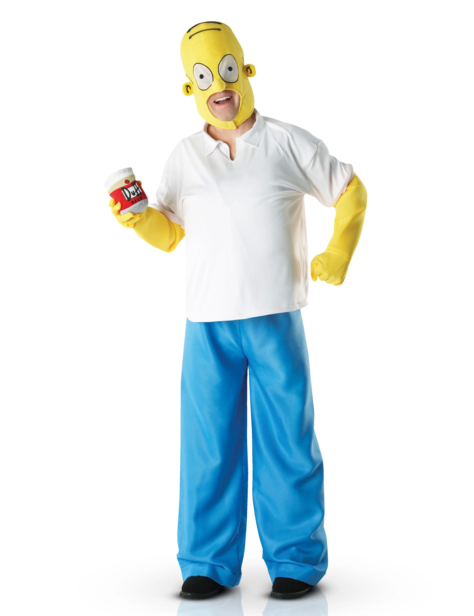 Homer Simpson Lizenzkostüm Deluxe blau-weiss Homer Simpson Lizenzkostüm Deluxe blau-weiss von RUBIES FRANCE