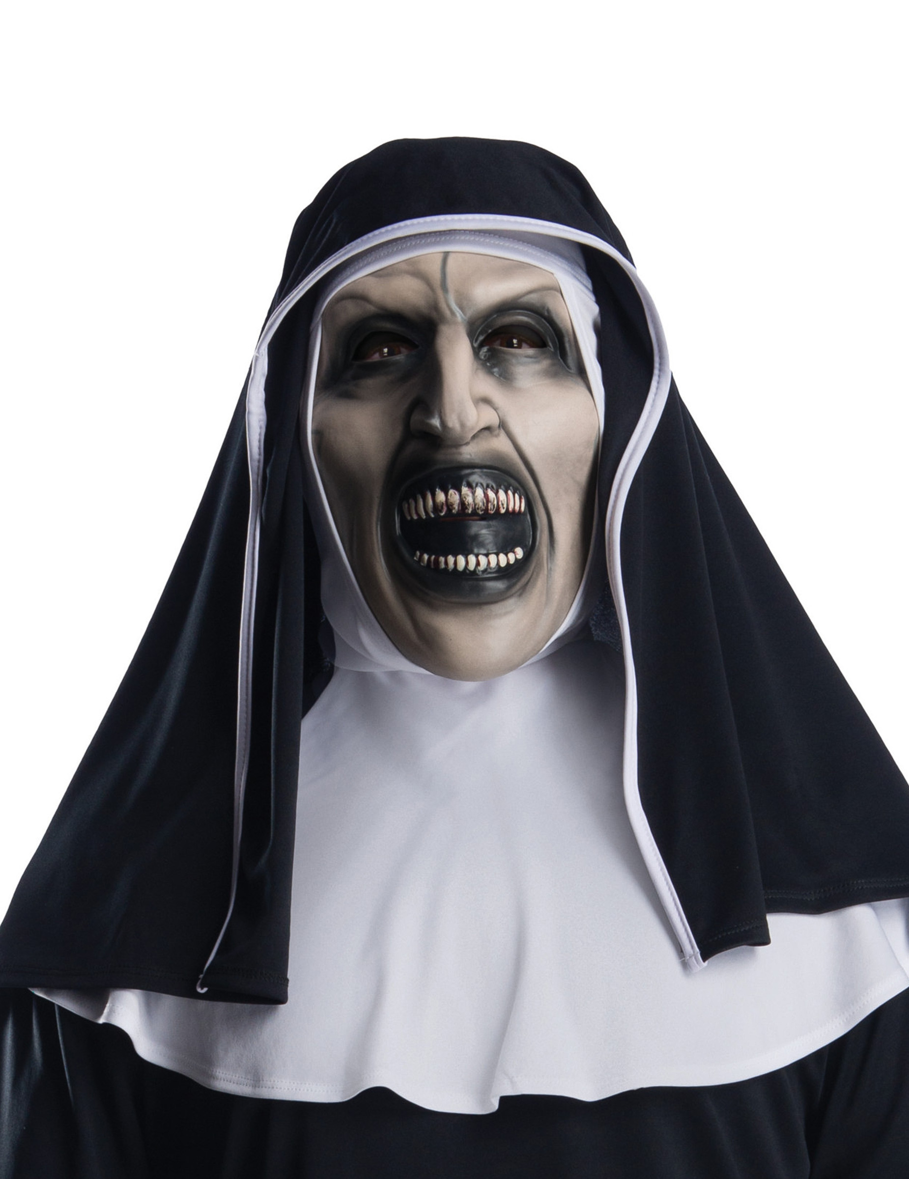 Horror-Nonne-Lizenzmaske The Nun für Erwachsene schwarz-weiß Horror-Nonne-Lizenzmaske The Nun für Erwachsene schwarz-weiß von RUBIES FRANCE