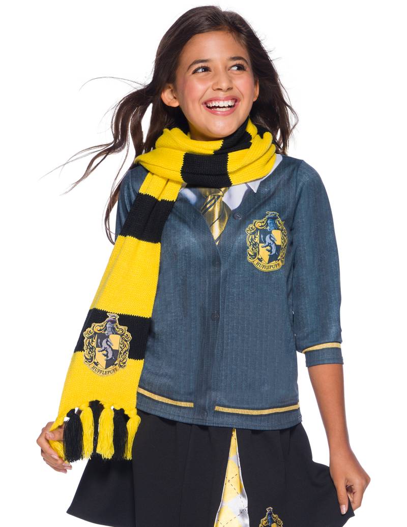 Hufflepuff-Deluxeschal Harry Potter-Accessoire schwarz-gelb von RUBIES FRANCE