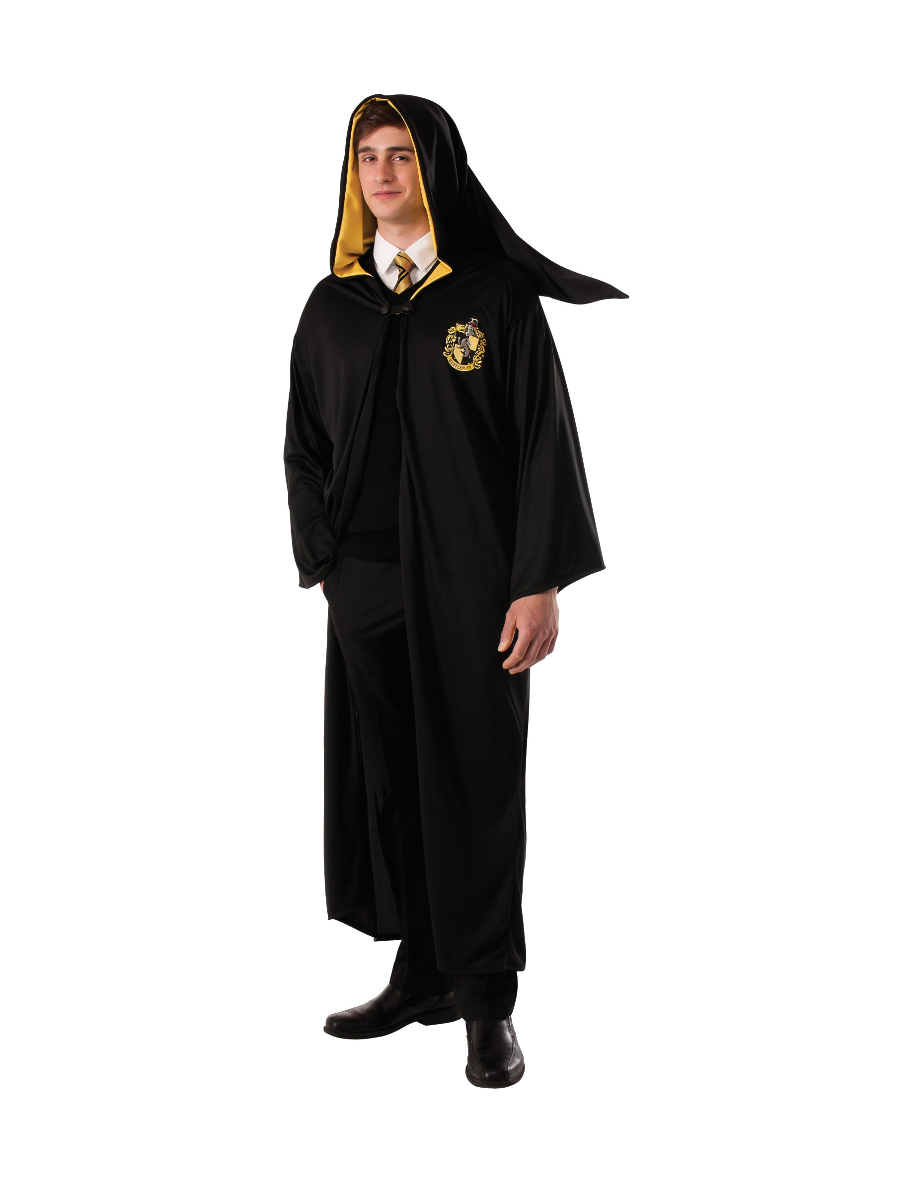 Hufflepuff-Kostümumhang Harry Potter Halloweenkostüm schwarz-gelb von RUBIES FRANCE