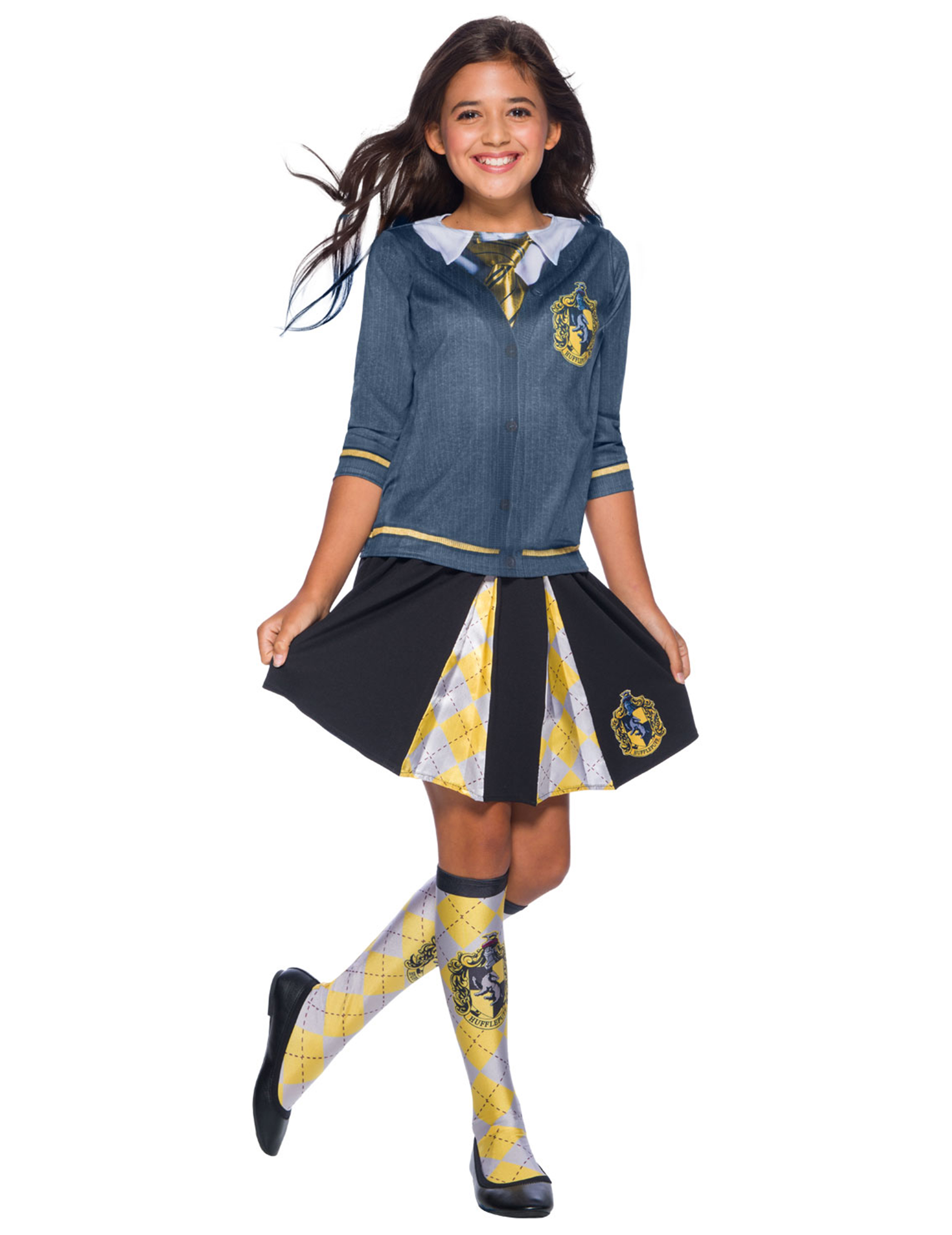 Hufflepuff-Schulrock für Mädchen Harry Potter schwarz-gelb-weiß von RUBIES FRANCE