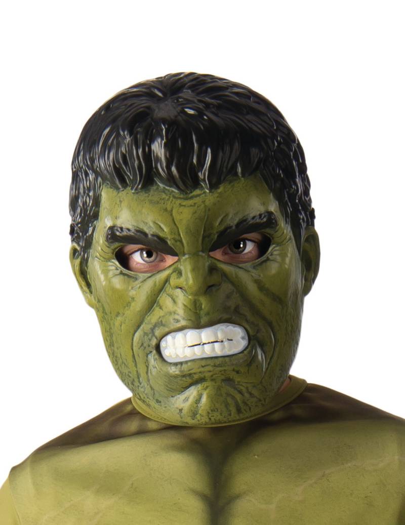 Hulk-Halbmaske für Kinder Marvel-Lizenzmaske grün-schwarz von RUBIES FRANCE
