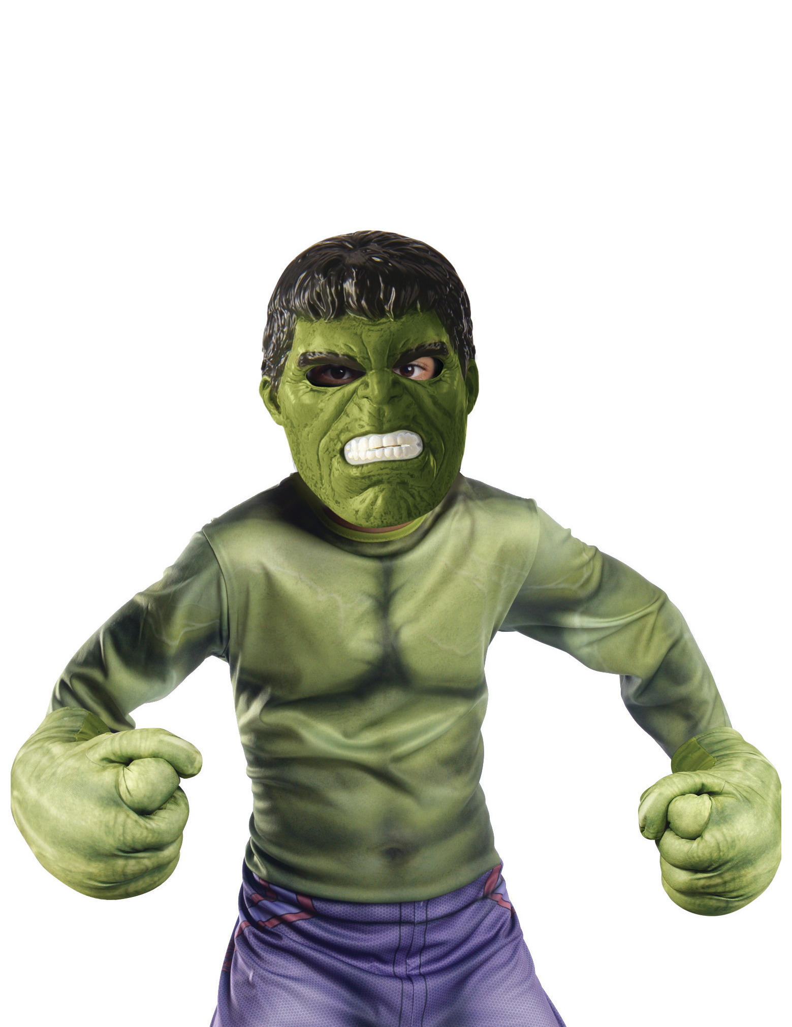 Hulk-Kostüm-Zubehörset grün-schwarz Hulk-Kostüm-Zubehörset grün-schwarz von RUBIES FRANCE