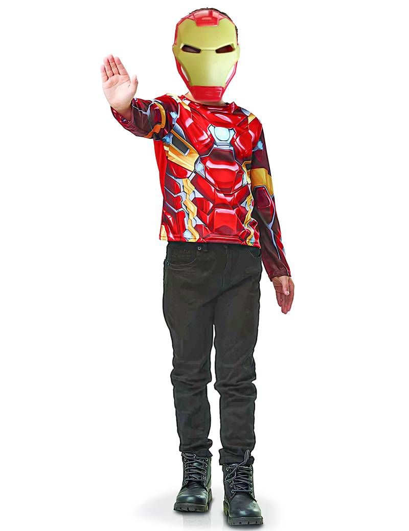 Iron Man Kostümset für Kinder Oberteil Maske von RUBIES FRANCE