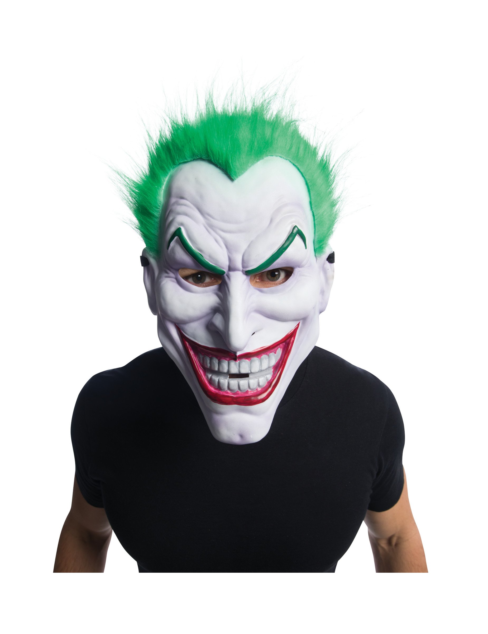 Joker-Maske mit Perücke Hallowen weiss-grün von RUBIES FRANCE