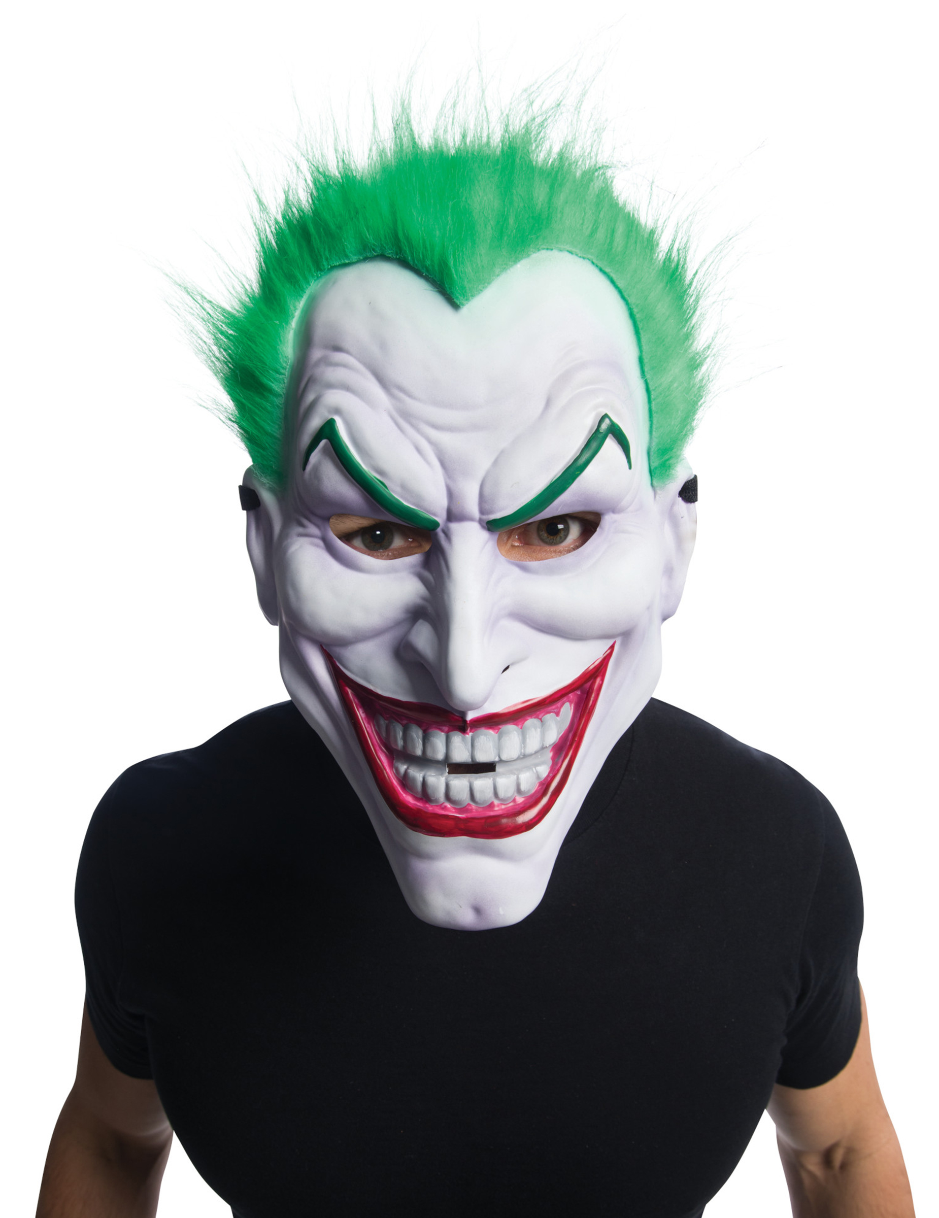 Joker-Maske mit Perücke Hallowen weiss-grün von RUBIES FRANCE