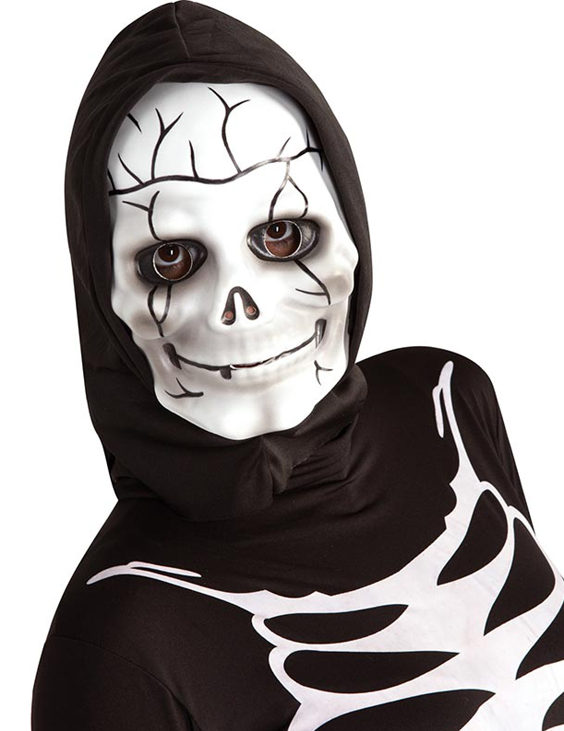 Kinder-Skelettmaske weiss-schwarz von RUBIES FRANCE