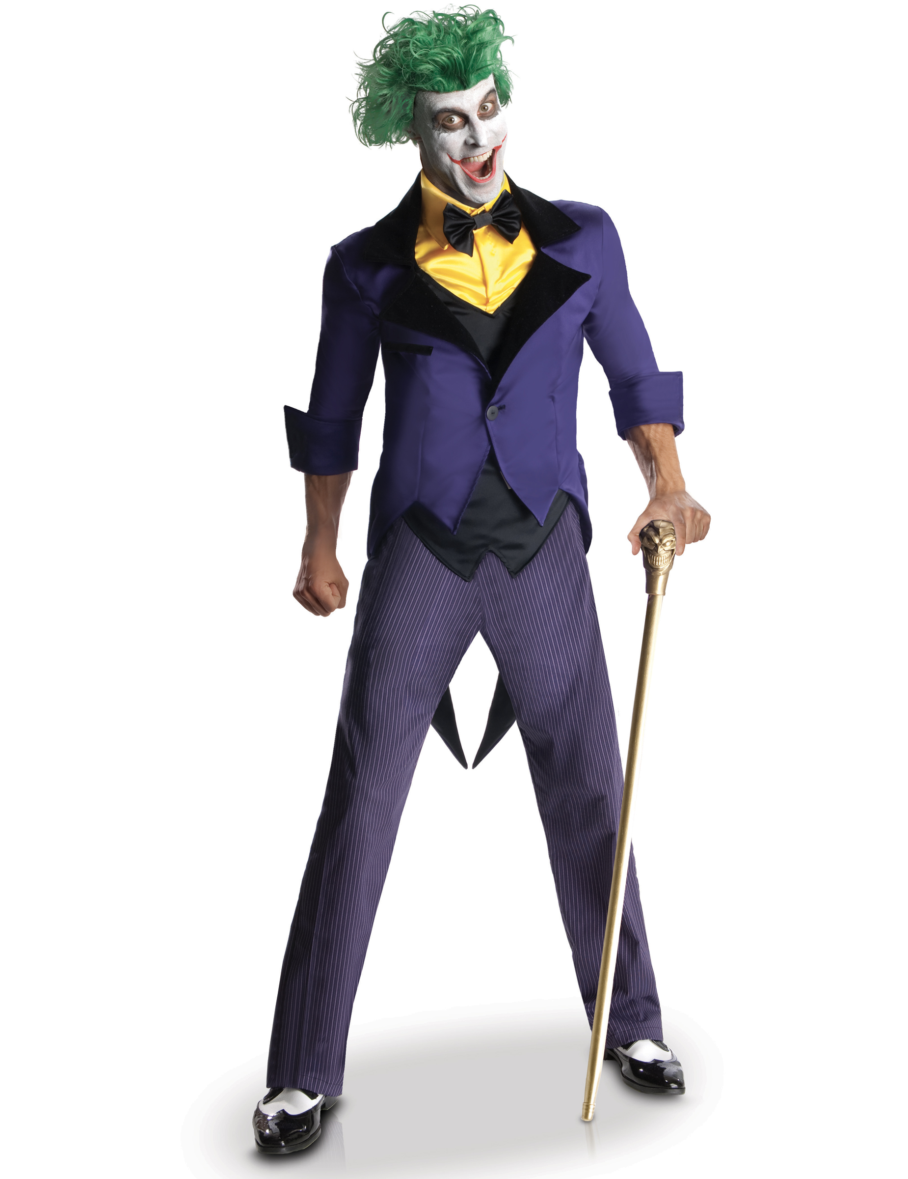 Klassisches Joker-Kostüm für Herren Halloweenkostüm violett-gelb-schwarz Klassisches Joker-Kostüm für Herren Halloweenkostüm violett-gelb-schwarz von RUBIES FRANCE