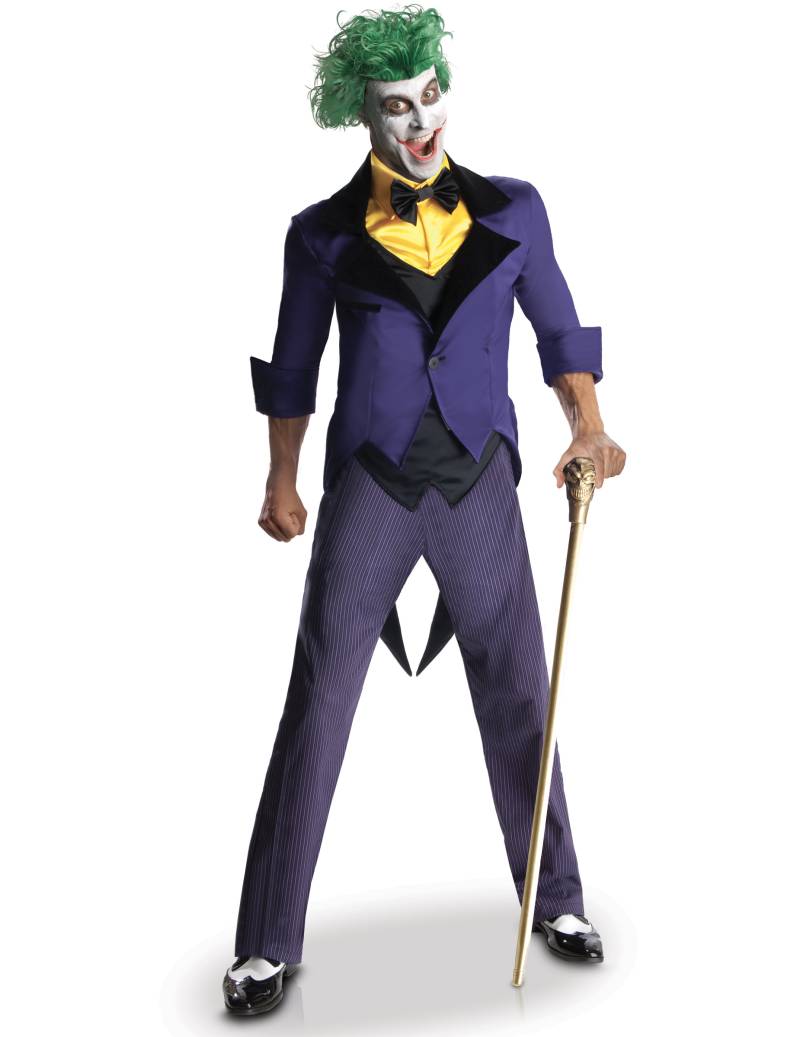 Klassisches Joker-Kostüm für Herren Halloweenkostüm violett-gelb-schwarz von RUBIES FRANCE
