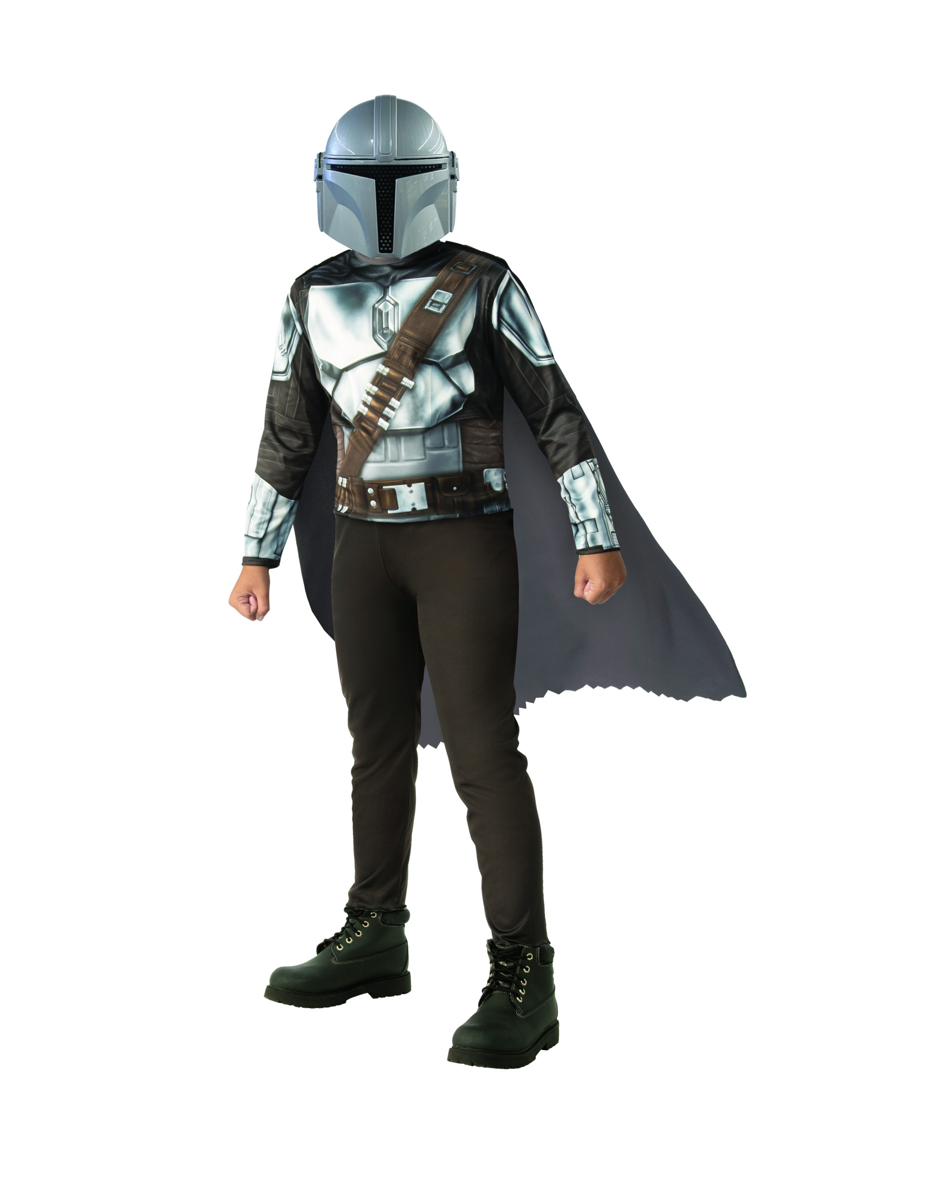 Klassisches The Mandalorian-Kinderkostüm grau-braun Klassisches The Mandalorian-Kinderkostüm grau-braun von RUBIES FRANCE
