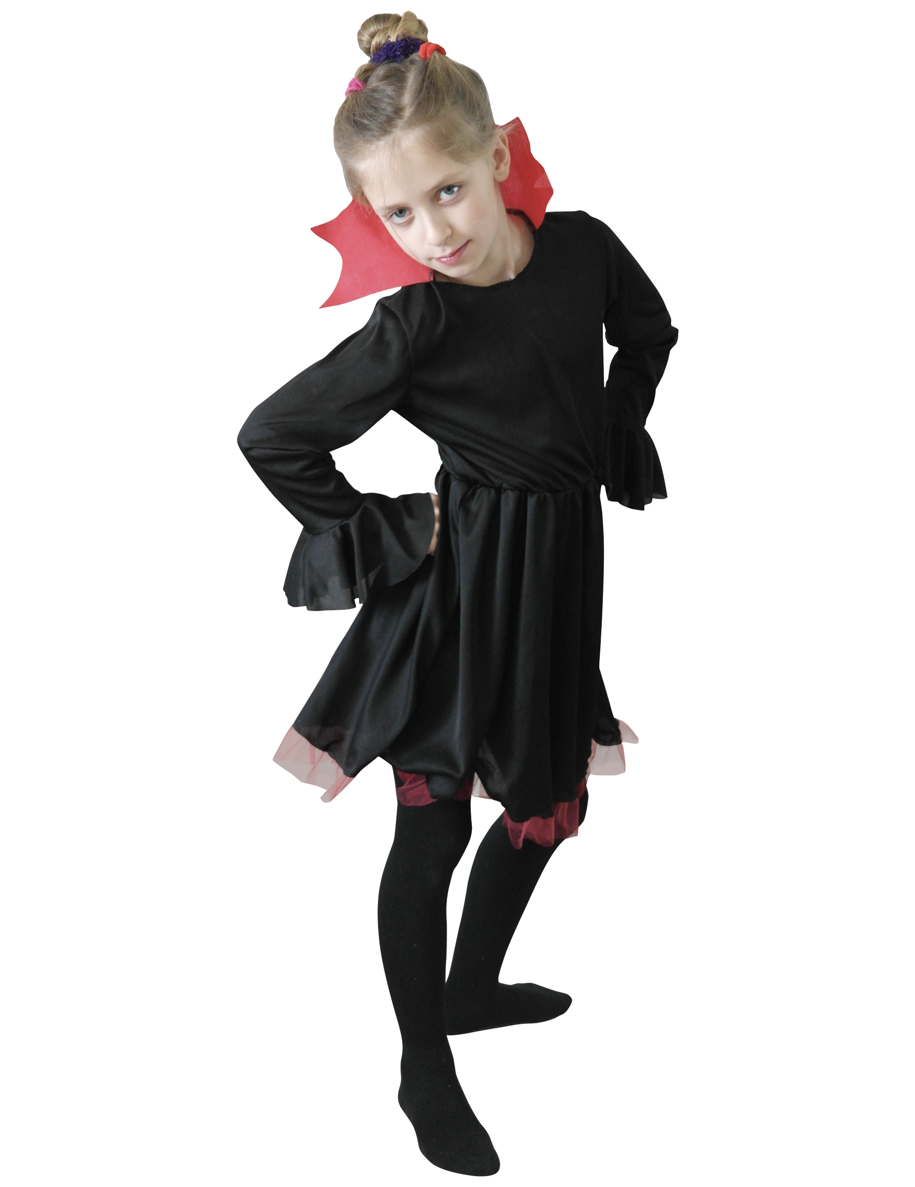 Kleine Vampirin Kostüm für Mädchen Halloweenkostüm schwarz-rot von RUBIES FRANCE