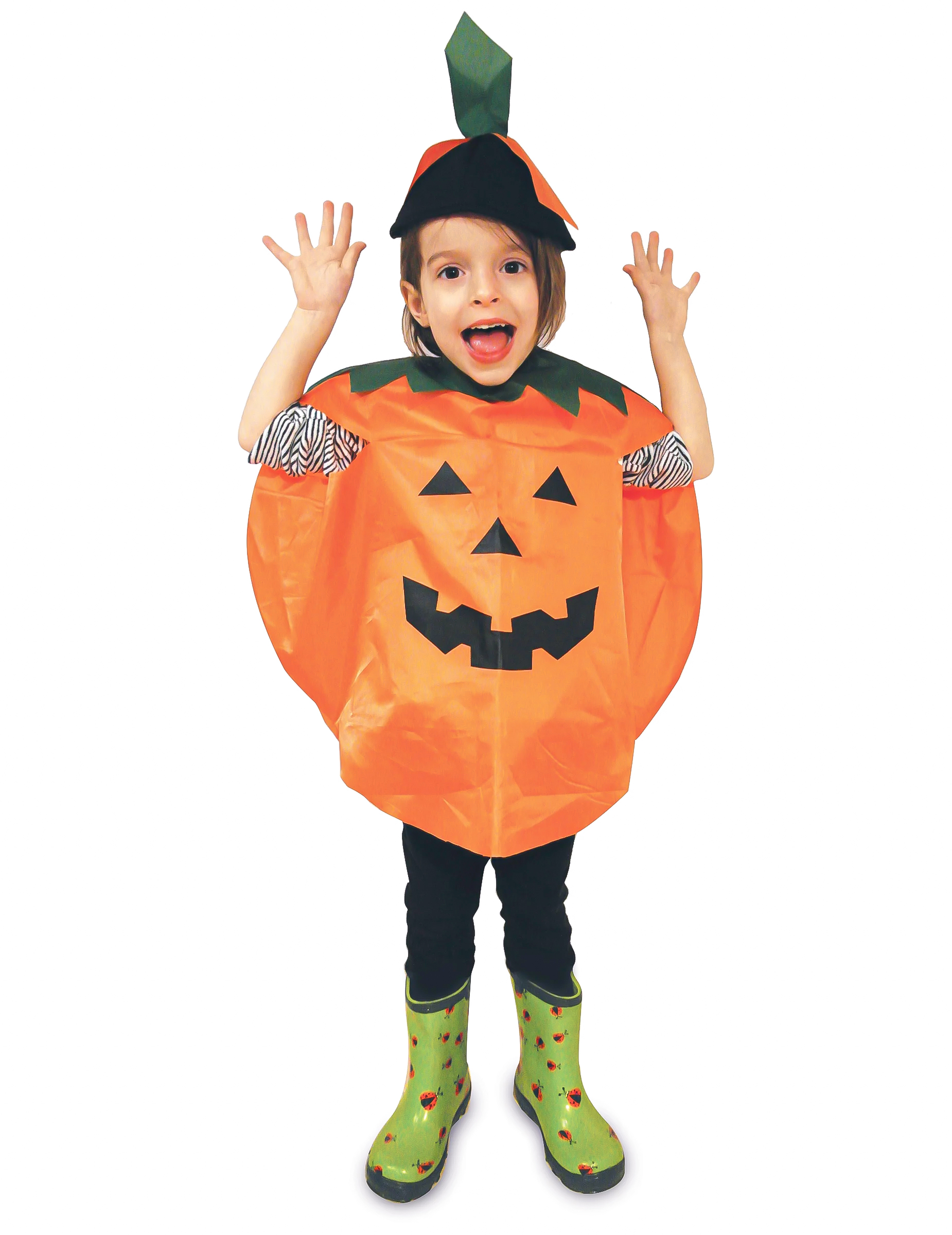 Kürbis-Poncho Halloween-Kinderkostüm schwarz-orange-grün Kürbis-Poncho Halloween-Kinderkostüm schwarz-orange-grün von RUBIES FRANCE