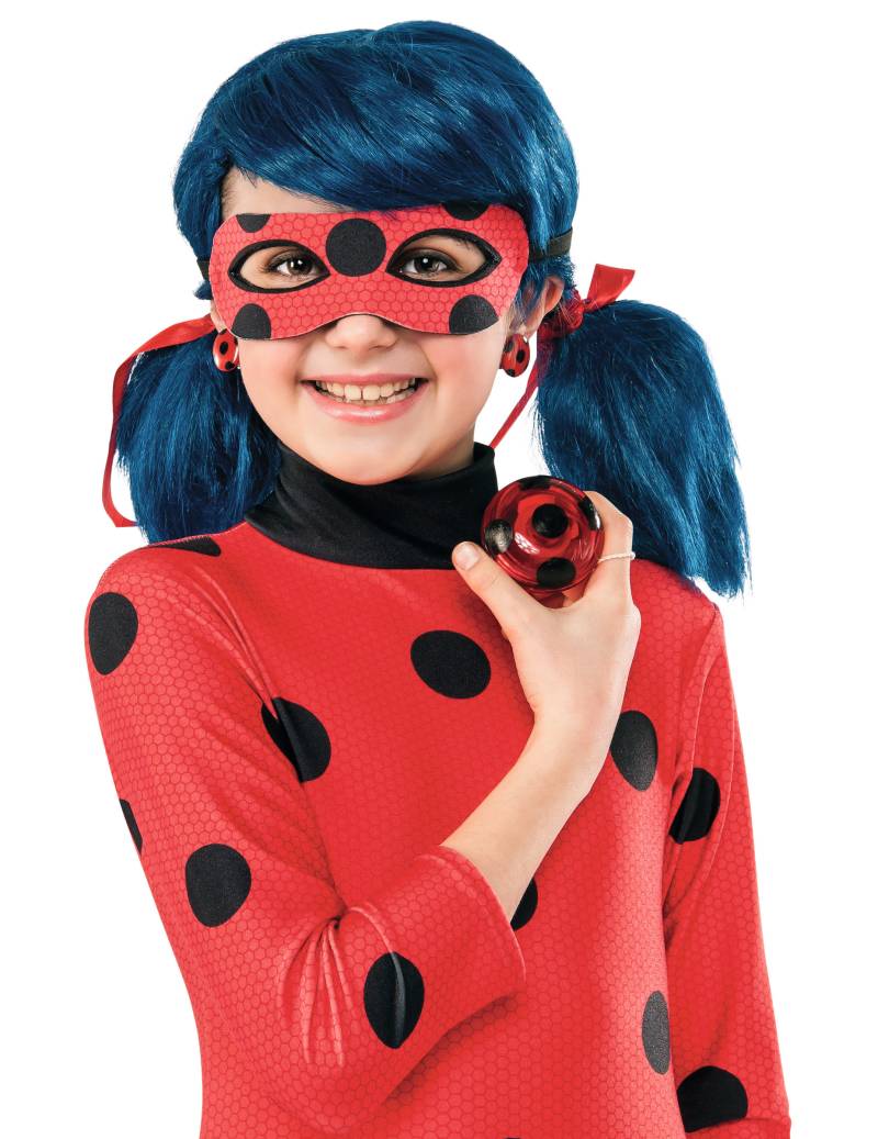 Ladybug-Accessoire-Set Ohrringe Jo-Jo rot-schwarz von RUBIES FRANCE