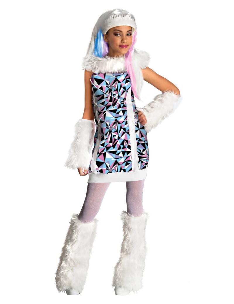 Monster High Abbey Bominable Kinder Kostüm Lizenzware weiss-blau-rot von RUBIES ES