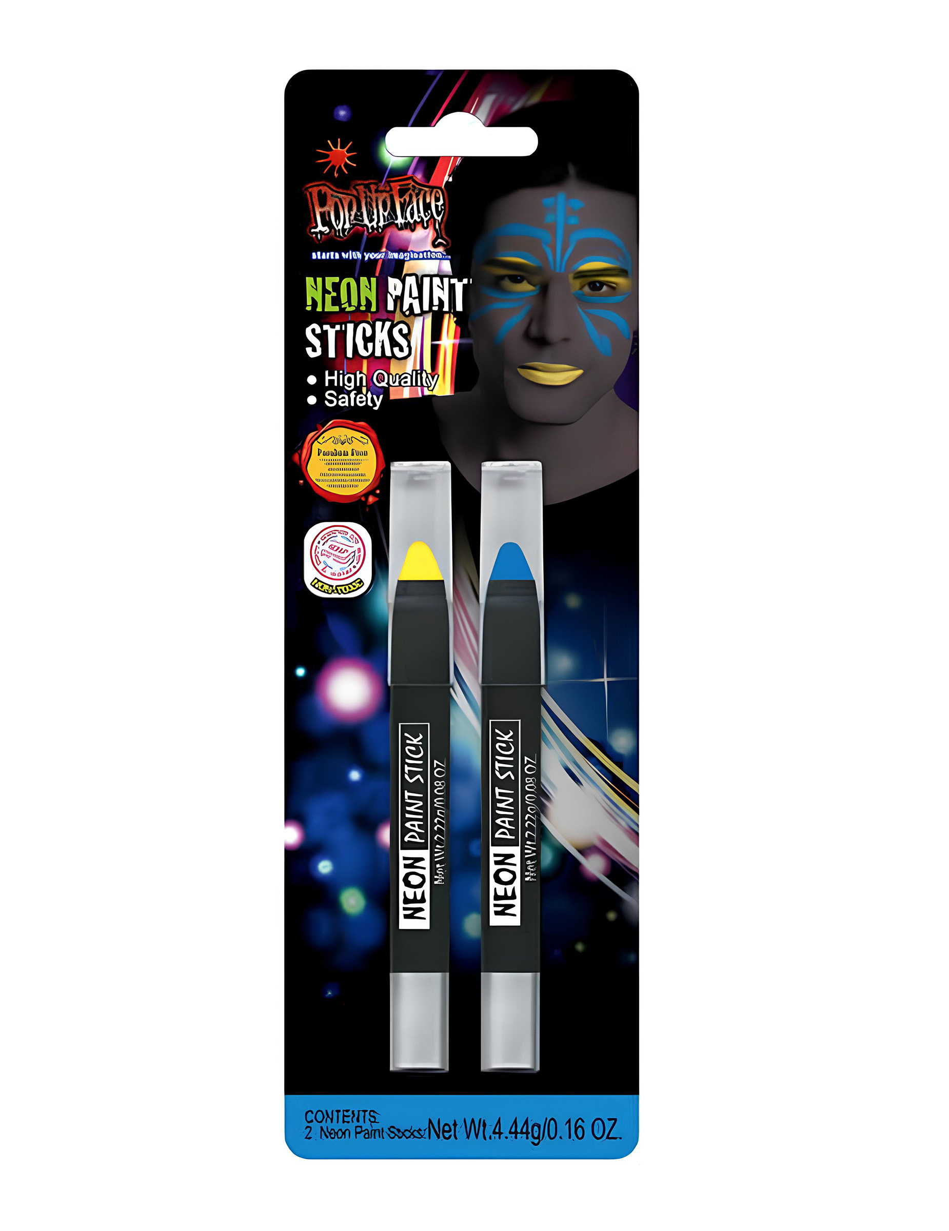 Neonstifte 2 Stk gelb und blau Neonstifte 2 Stk gelb und blau von RUBIES FRANCE