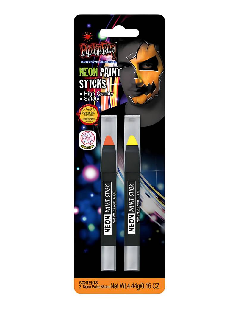 Neonstifte 2 Stk gelb und orange von RUBIES FRANCE