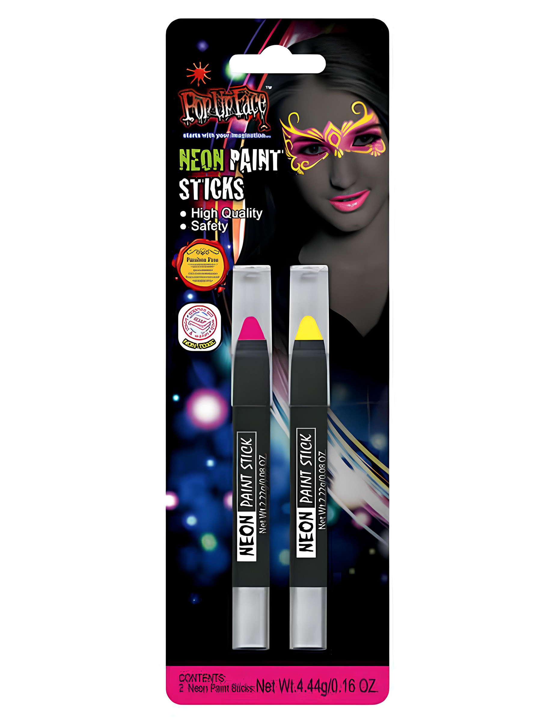Neonstifte 2 Stk gelb und pink Neonstifte 2 Stk gelb und pink von RUBIES FRANCE