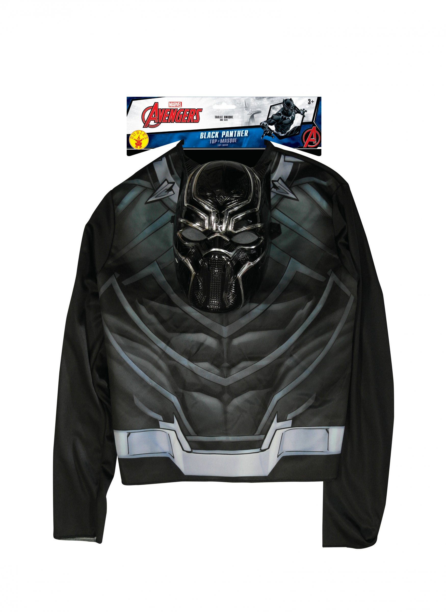 Offizielles Black Panther-Kostüm für Jungen mit Maske Avengers schwarz von RUBIES FRANCE