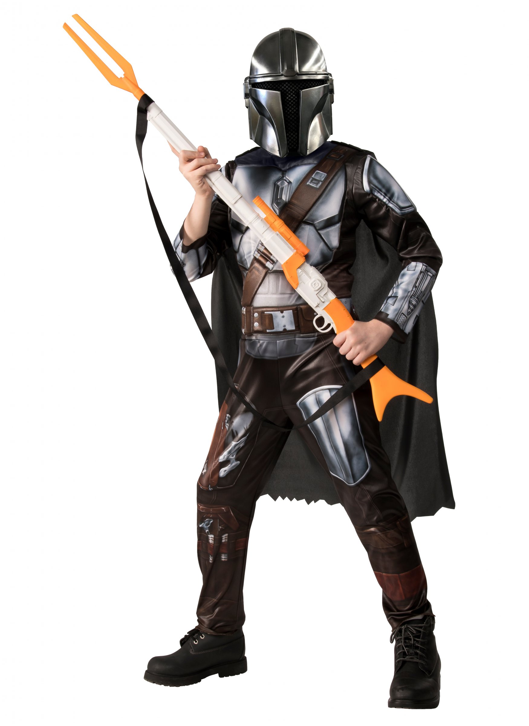 Offizielles The Mandalorian-Kostüm für Kinder silberfarben-schwarz-braun Offizielles The Mandalorian-Kostüm für Kinder silberfarben-schwarz-braun von RUBIES FRANCE