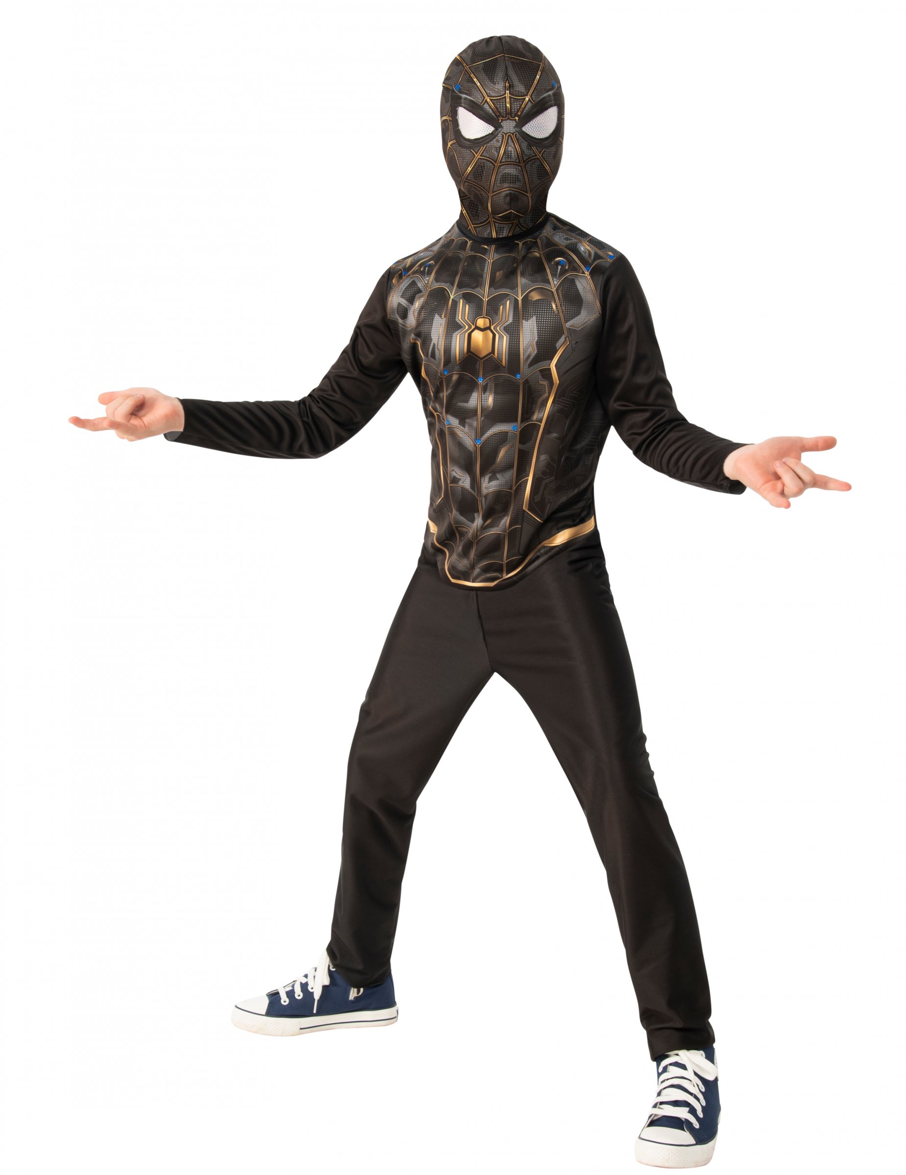 Originales Spiderman-Kostüm für Kinder Spiderman: No way home schwarz-goldfarben Originales Spiderman-Kostüm für Kinder Spiderman: No way home schwarz-goldfarben von RUBIES FRANCE