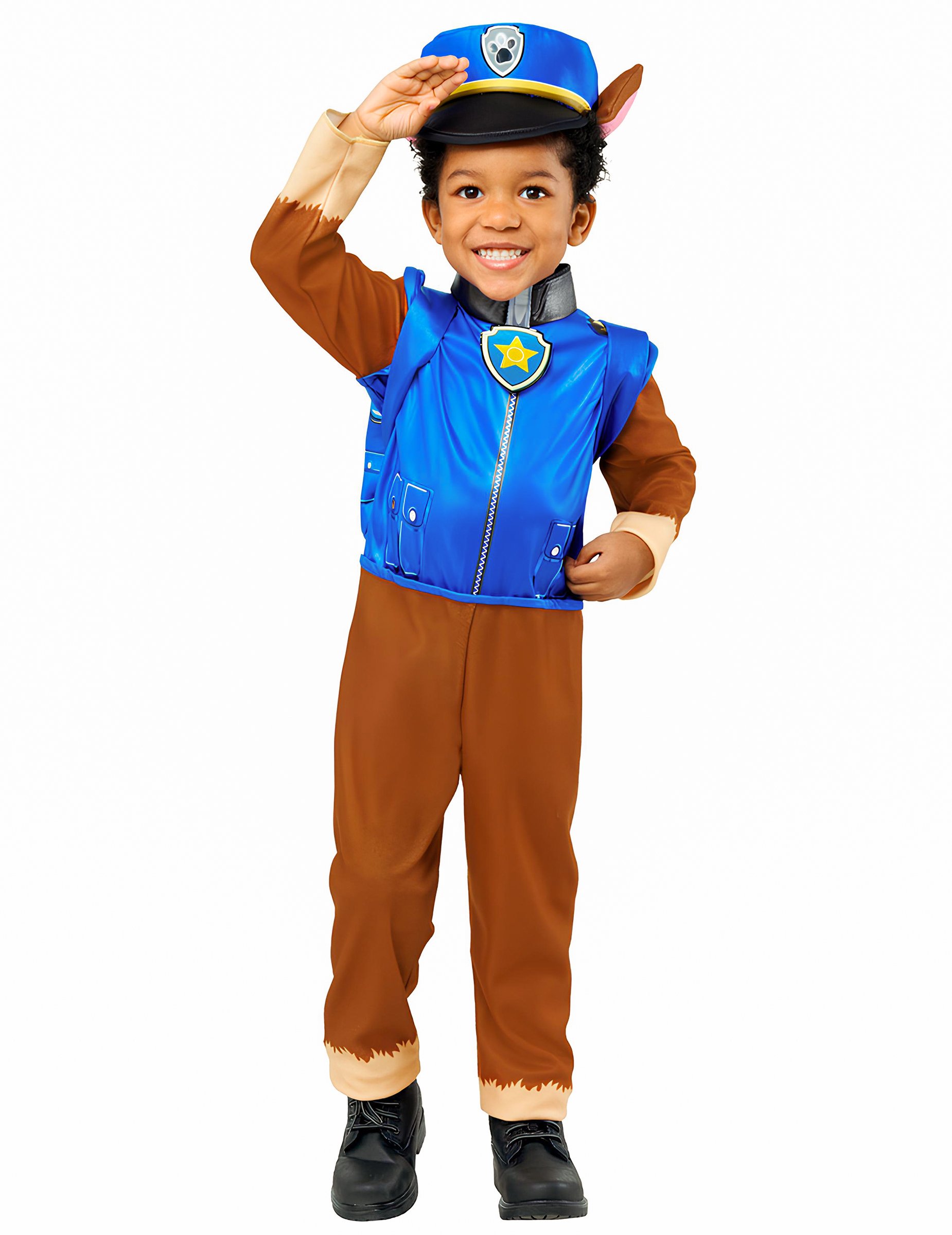 Paw Patrol Kinderkostüm Chase Deluxe blau-braun von RUBIES FRANCE
