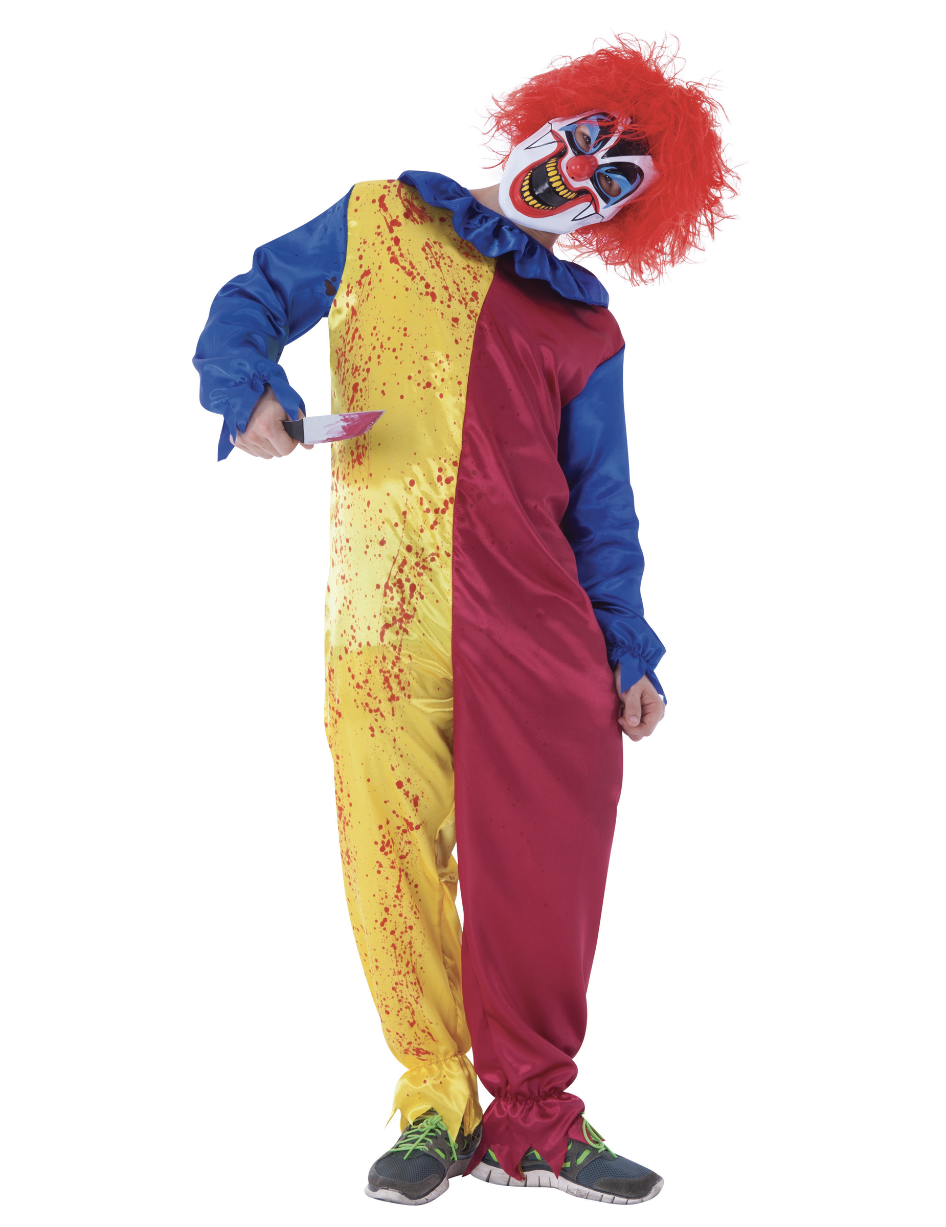Psychopathen-Clown-Kostüm für Jugendliche Halloween-Kostüm bunt von RUBIES FRANCE