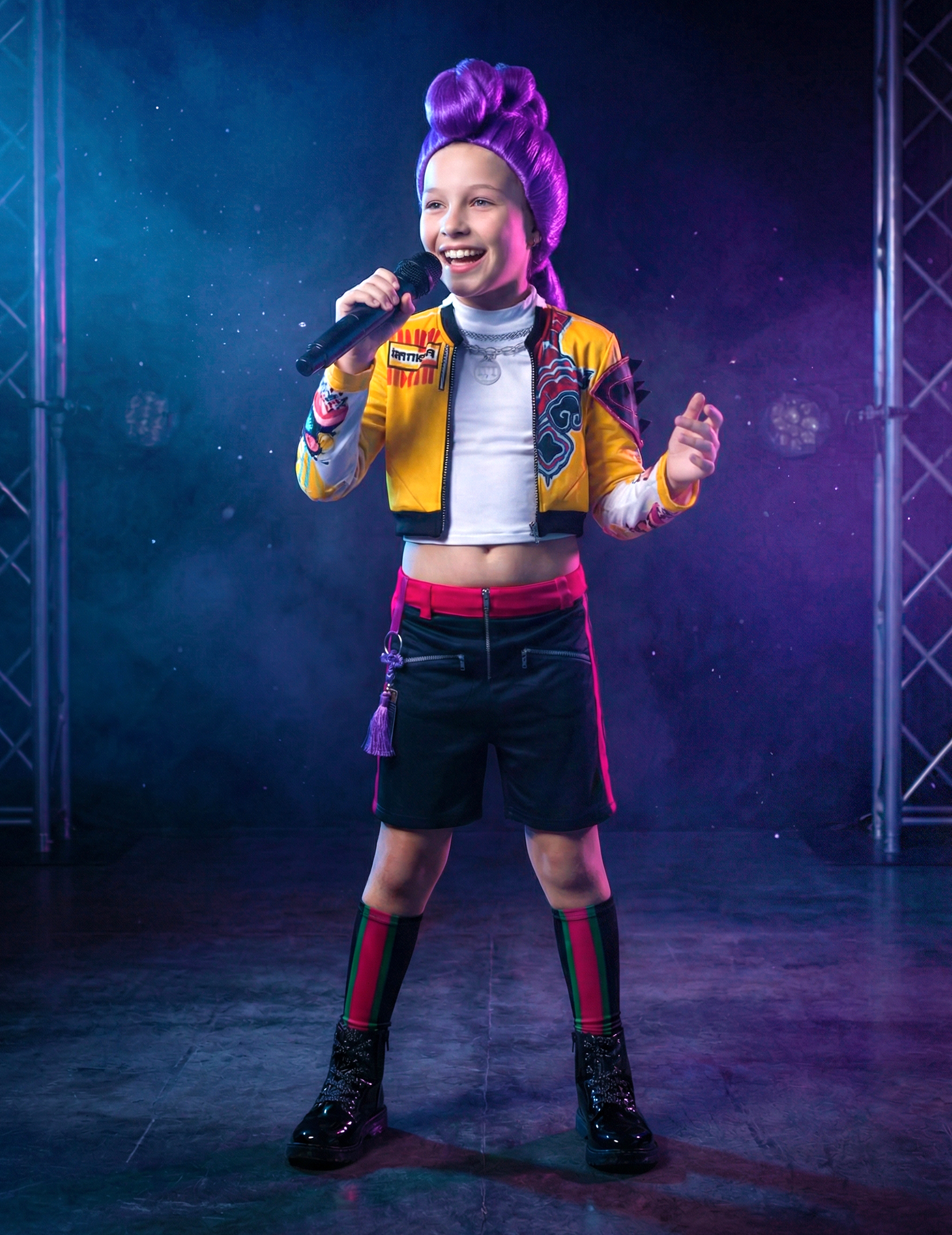 Rumi Kpop Demon Hunters Kostüm für Mädchen von RUBIES FRANCE