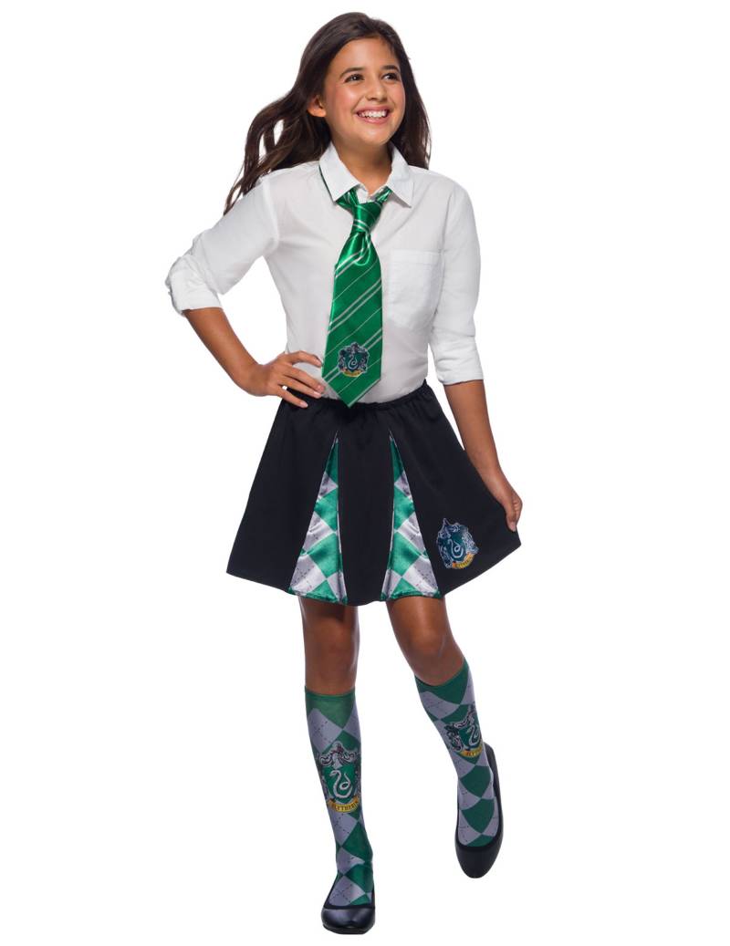 Slytherin-Rock der Schüleruniform Kinderkostüm Harry Potter schwarz-grau-grün von RUBIES FRANCE