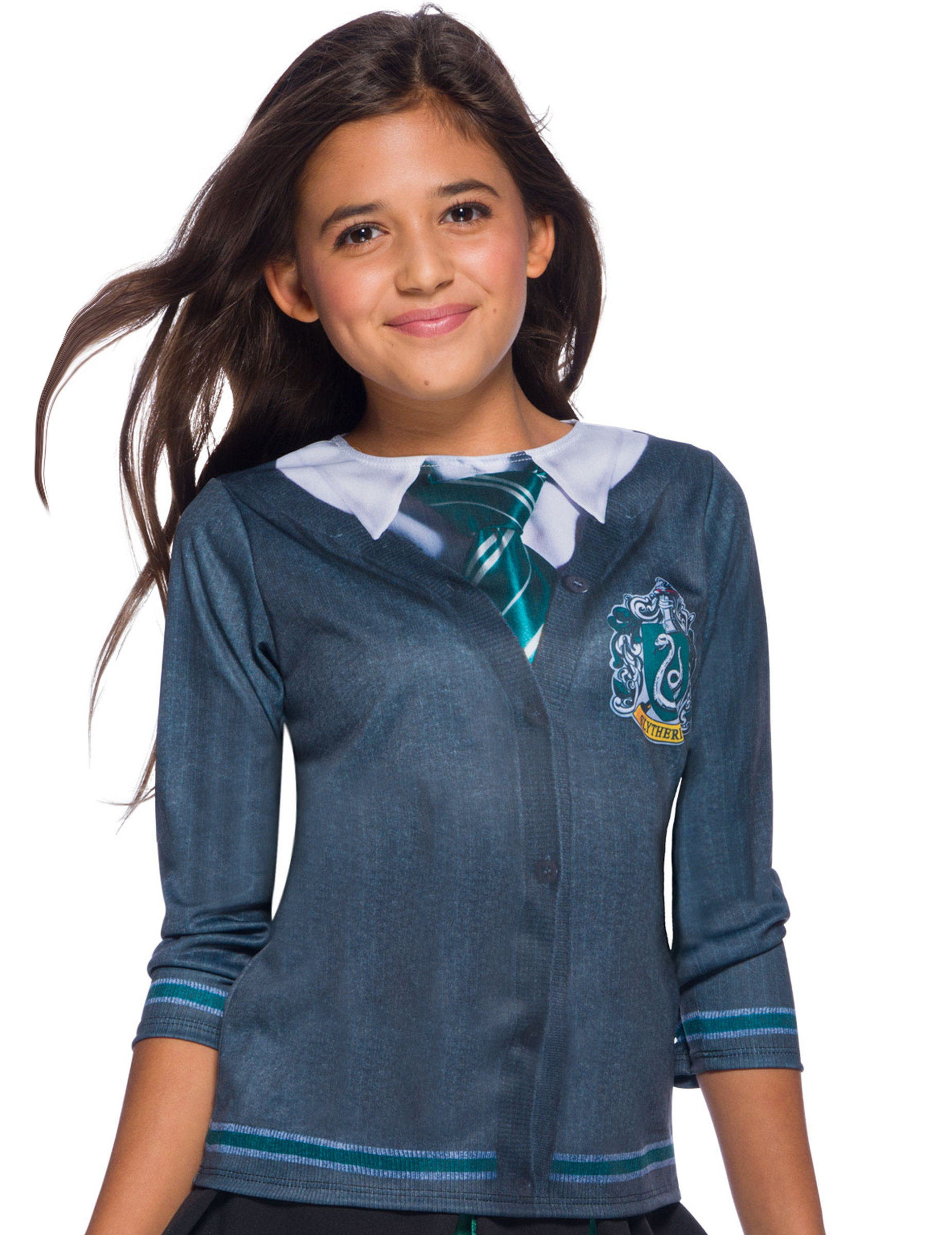 Slytherin-Schuluniform für Kinder Harry Potter grau-grün-weiß Slytherin-Schuluniform für Kinder Harry Potter grau-grün-weiß von RUBIES FRANCE
