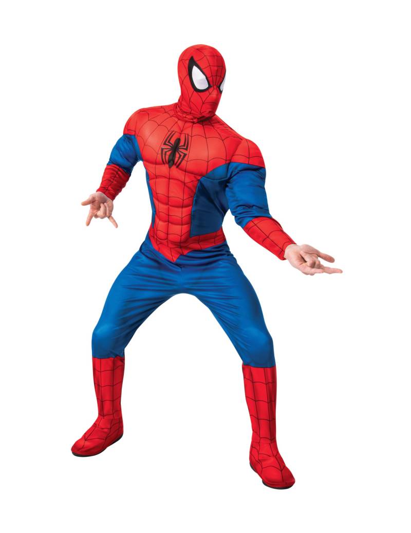 Spiderman Deluxe Kostüm für Erwachsene rot-schwarz von RUBIES FRANCE