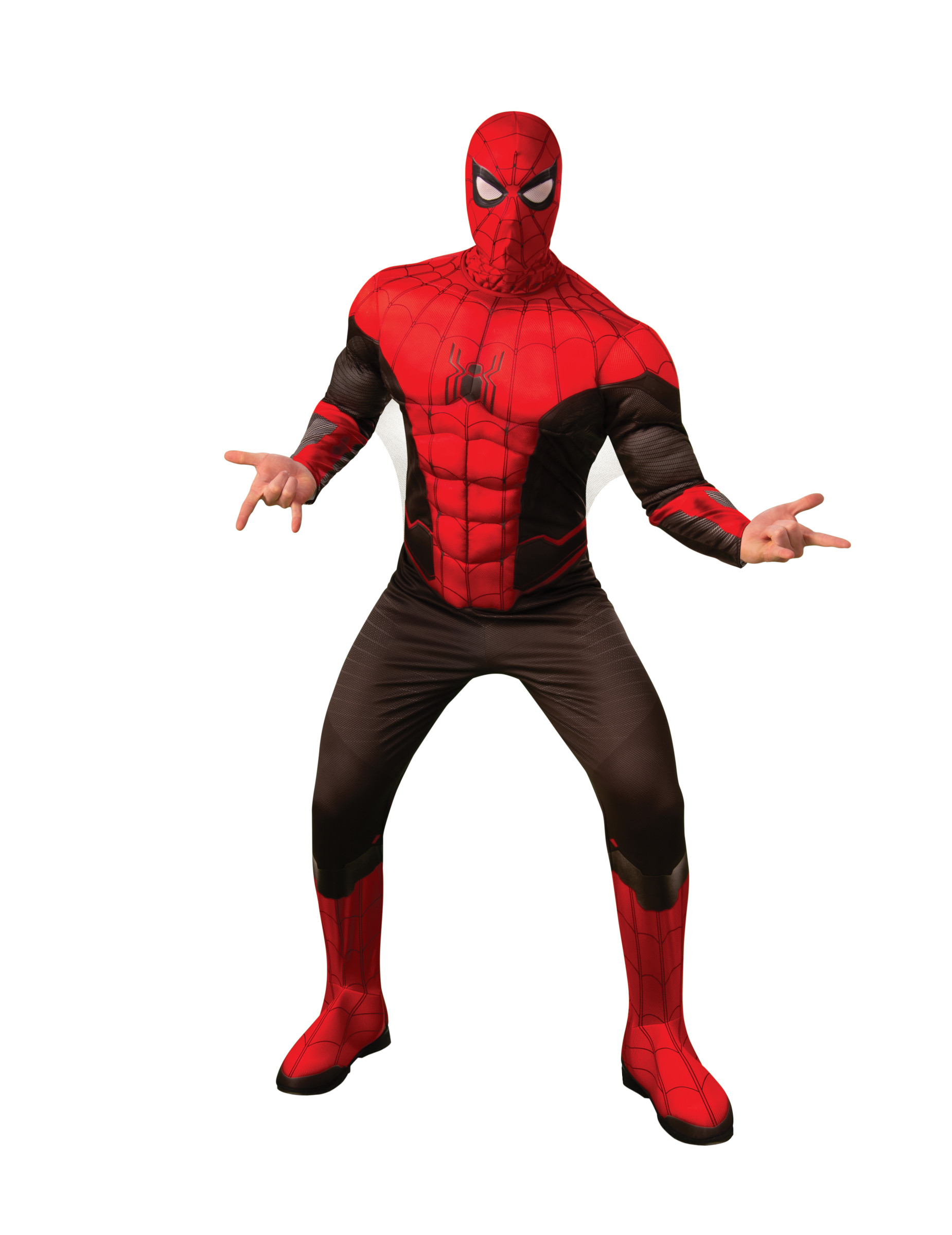 Spiderman No Way Home Herrenkostüm rot-schwarz von RUBIES FRANCE