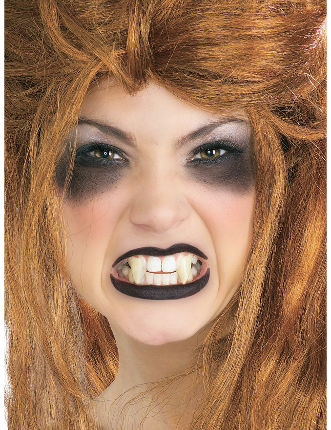Spitze Vampirzähne Eckzähne zum Anpassen 2 Stück weiss von RUBIES FRANCE