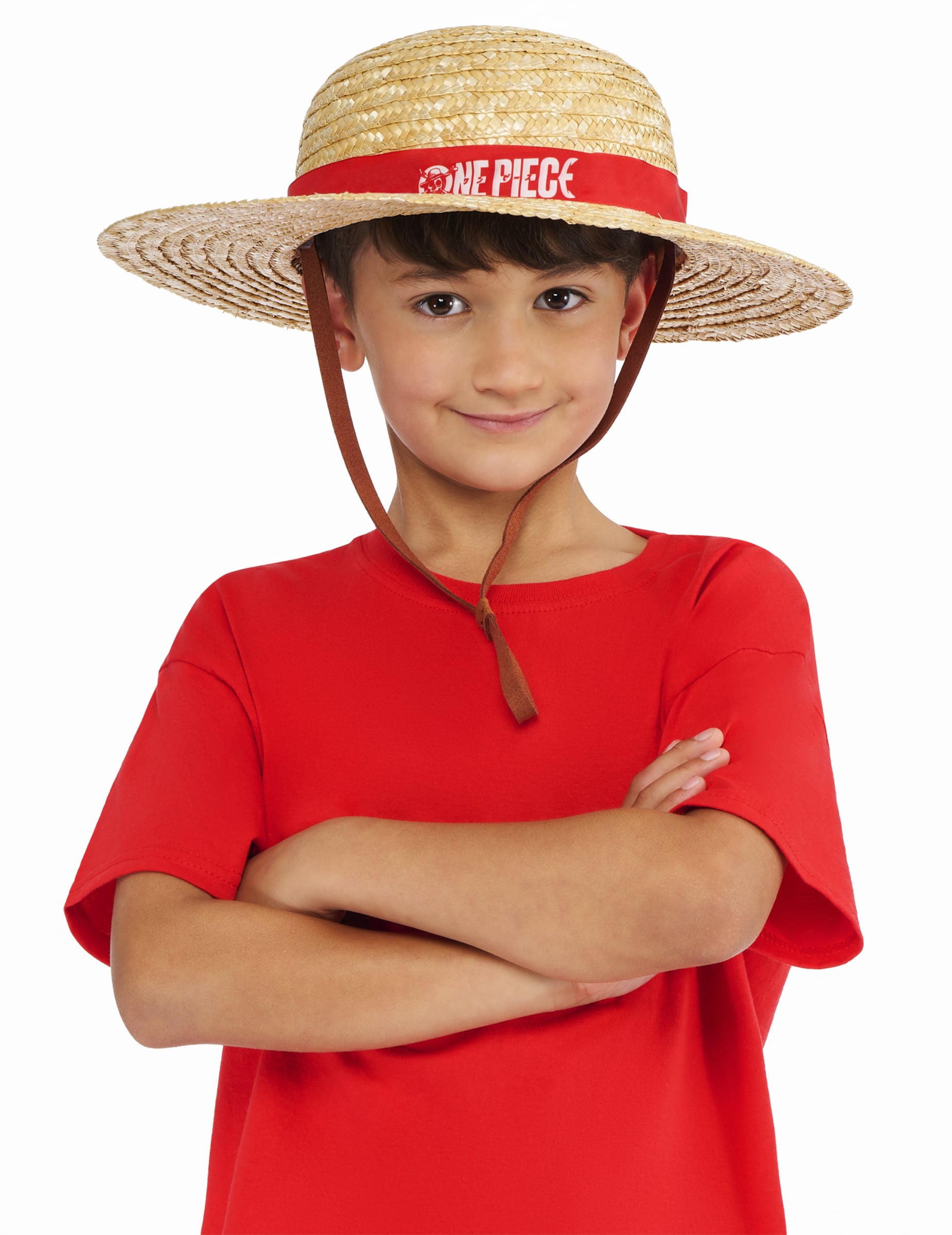 Strohhut Ruffy One Piece für Kinder naturfarben von RUBIES FRANCE