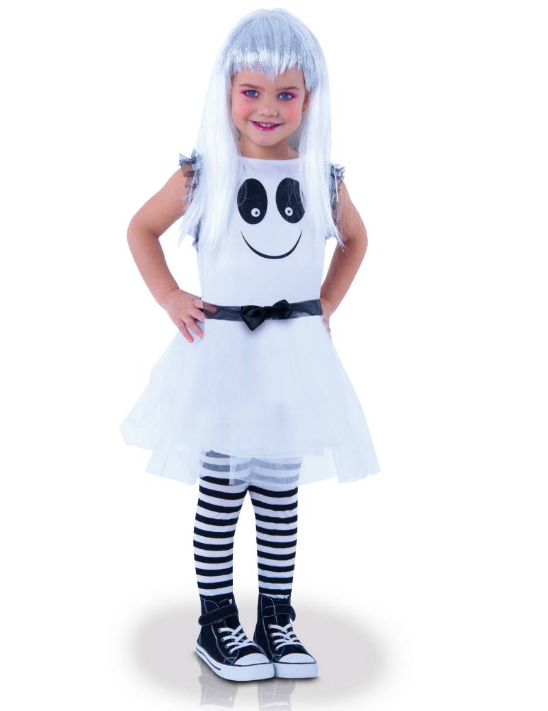 Süsser Geist Halloween-Kinderkostüm für Mädchen weiss-schwarz von RUBIES FRANCE