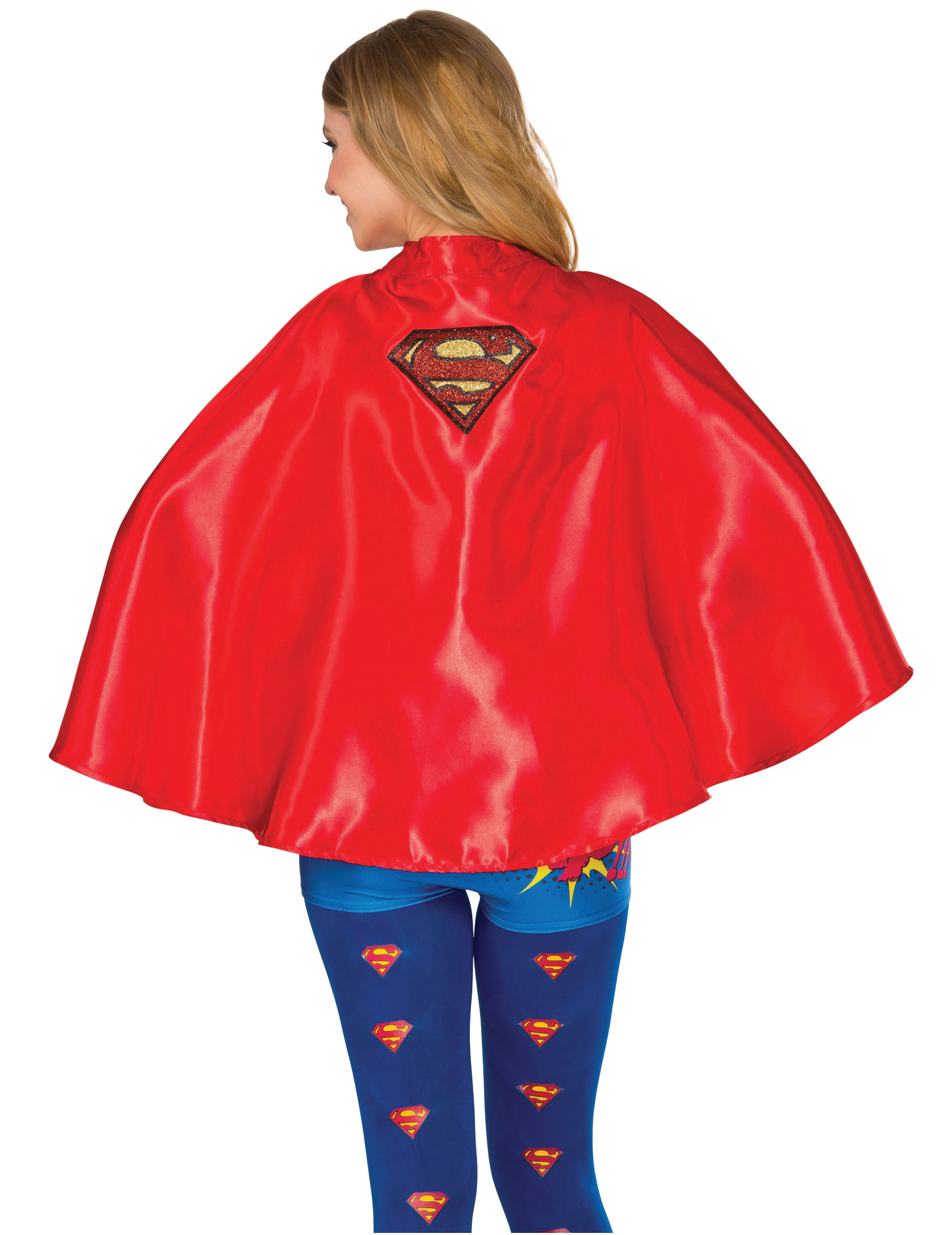 Supergirl-Umhang für Damen Kostüm-Accessoire rot-gelb von RUBIES FRANCE