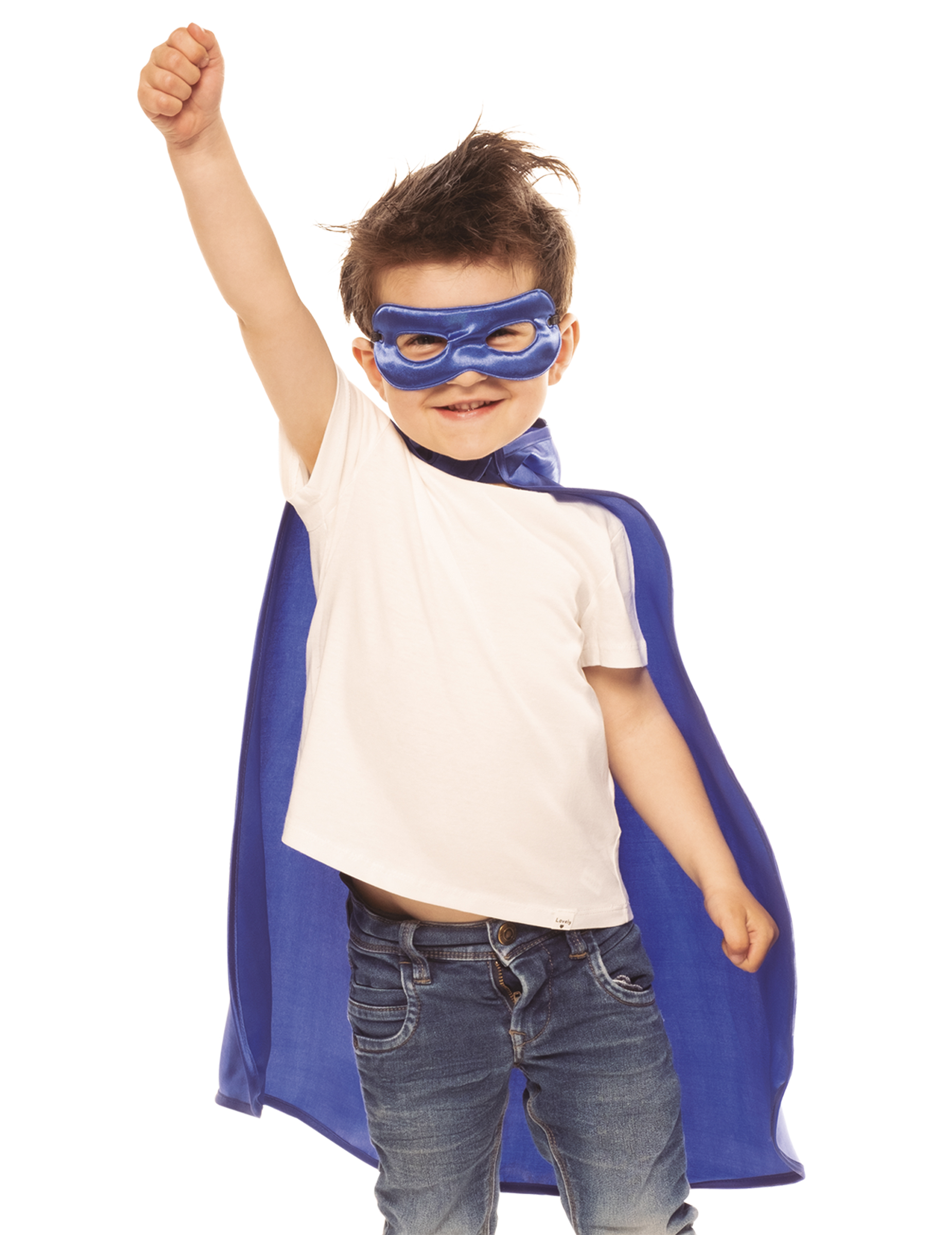 Superhelden Umhang und Maske Set für Kinder blau Superhelden Umhang und Maske Set für Kinder blau von RUBIES FRANCE