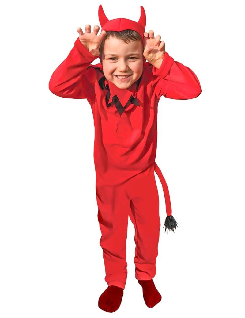Teufel-Kostüm für Kinder Halloween-Kostüm rot von RUBIES FRANCE