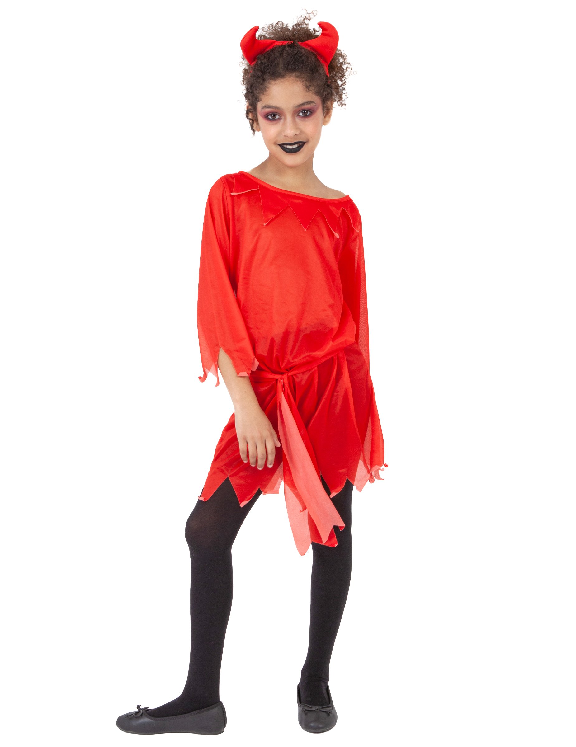 Teufel Mädchenkostüm rot von RUBIES FRANCE