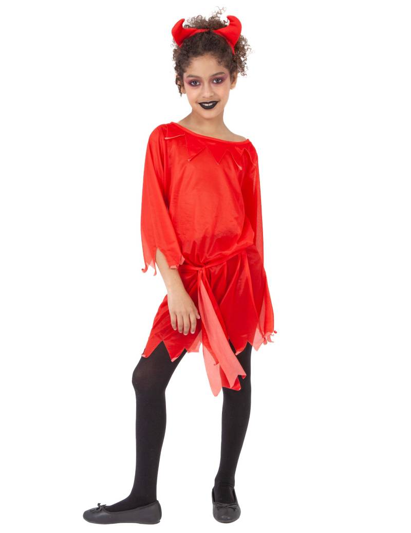 Teufel Mädchenkostüm rot von RUBIES FRANCE