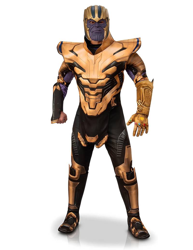 Thanos-Kostüm für Erwachsene Avengers Endgame gold-schwarz von RUBIES FRANCE