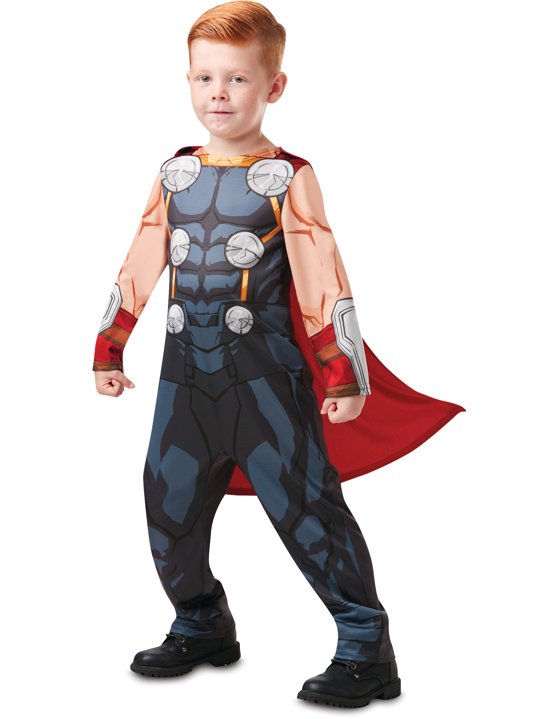 Thor Superhelden-Kostüm Marvel-Animationsserie grau-rot von RUBIES FRANCE