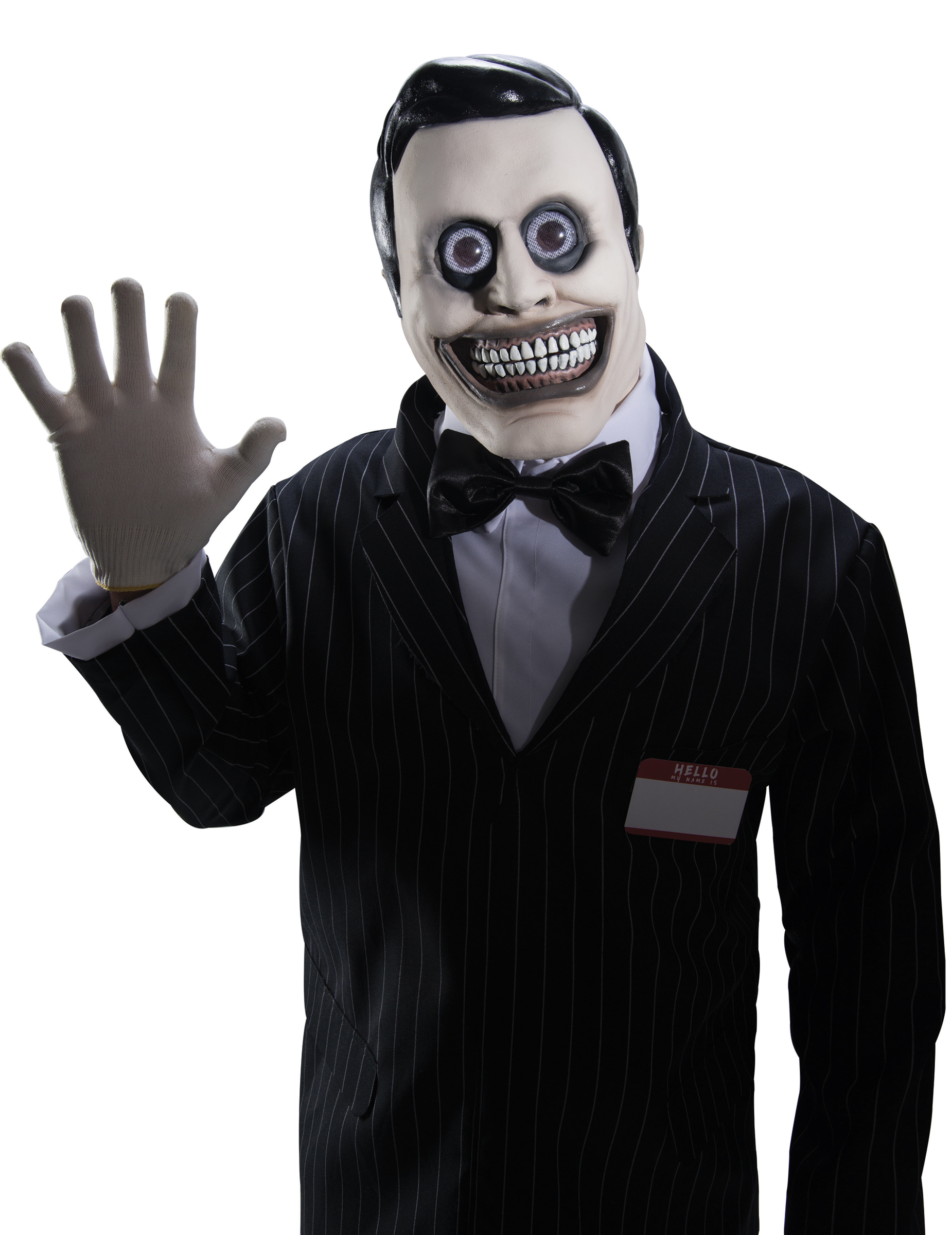 Verkäufer-Horrormaske Halloween-Maske schwarz-weiss von RUBIES FRANCE