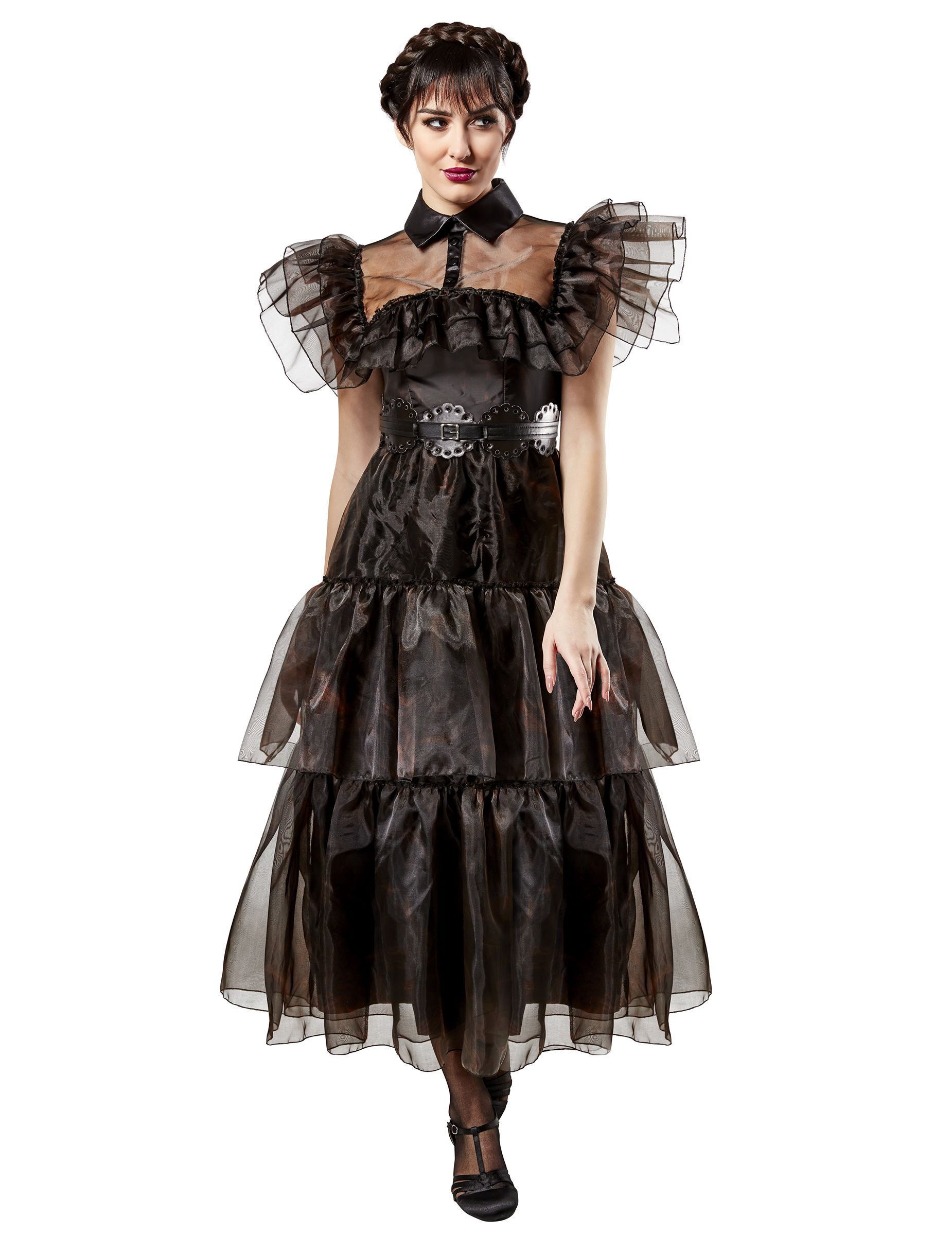 Wednesday Kostüm Ballkleid für Damen schwarz Wednesday Kostüm Ballkleid für Damen schwarz von RUBIES FRANCE