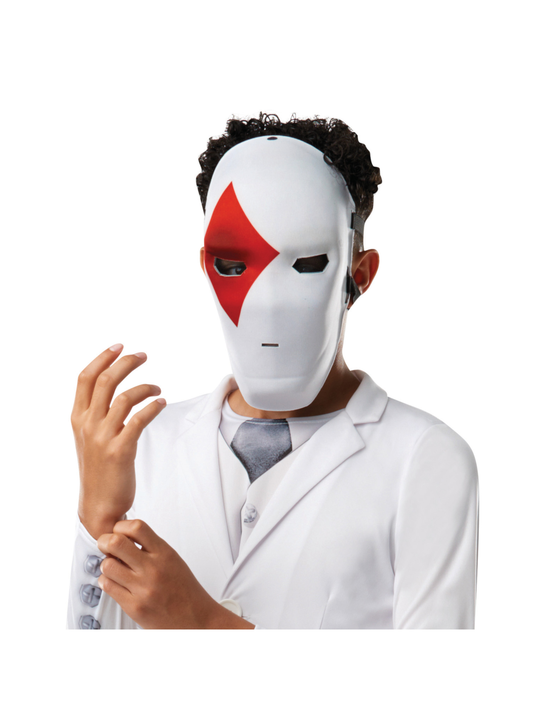 Wild Card-Maske für Kinder Fortnite Faschingsmaske weiss-rot von RUBIES FRANCE