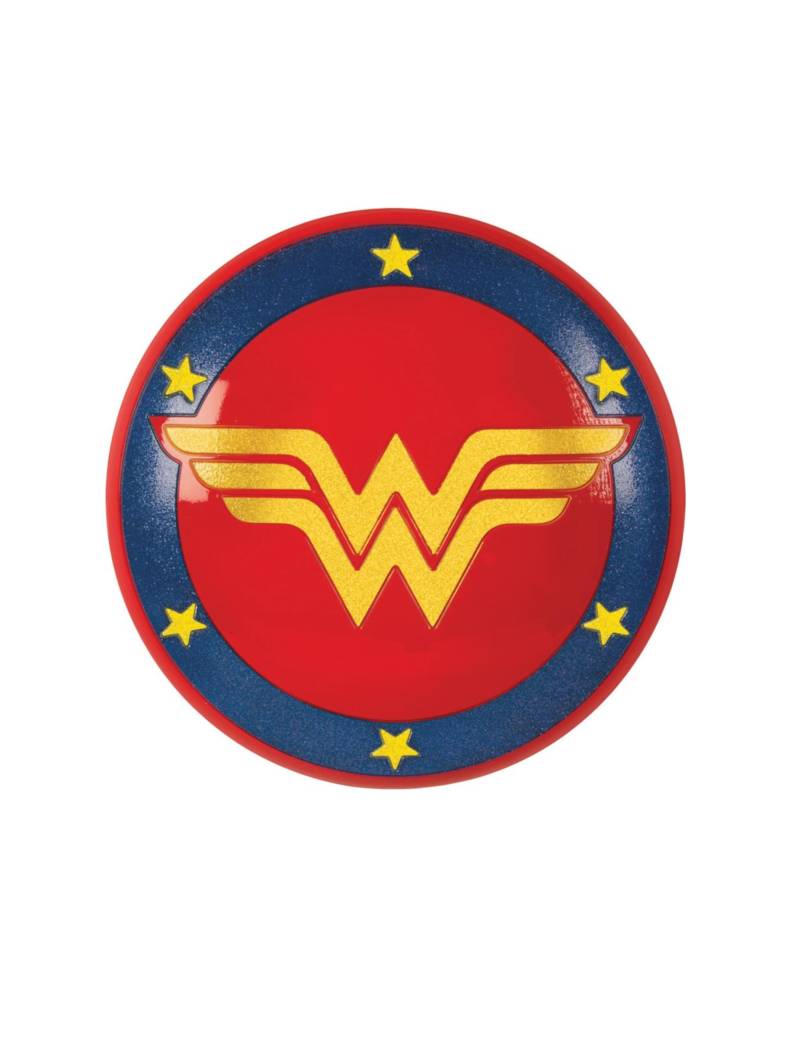 Wonder Woman-Schild für Kinder Super Hero Girls Accessoire blau-rot-gelb von RUBIES FRANCE