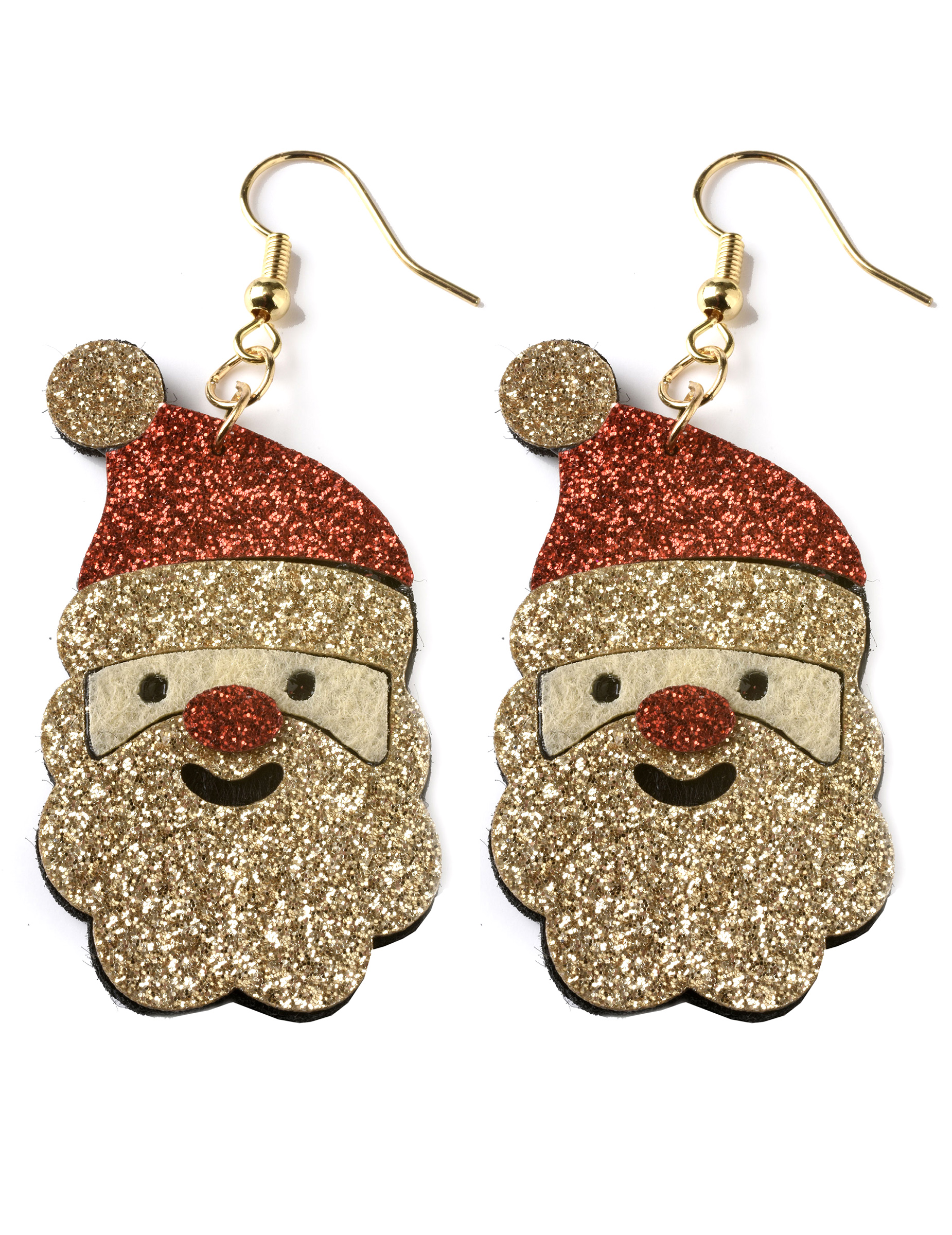 Ohrringe Weihnachtsmann mit Glitter von ZOELIBAT