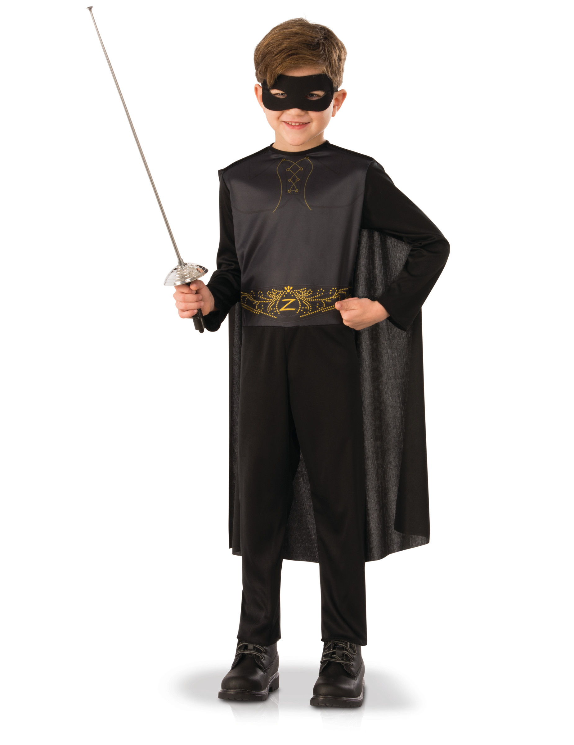 Zorro-Kinderkostüm Lizenzkostüm Rächer schwarz von RUBIES FRANCE