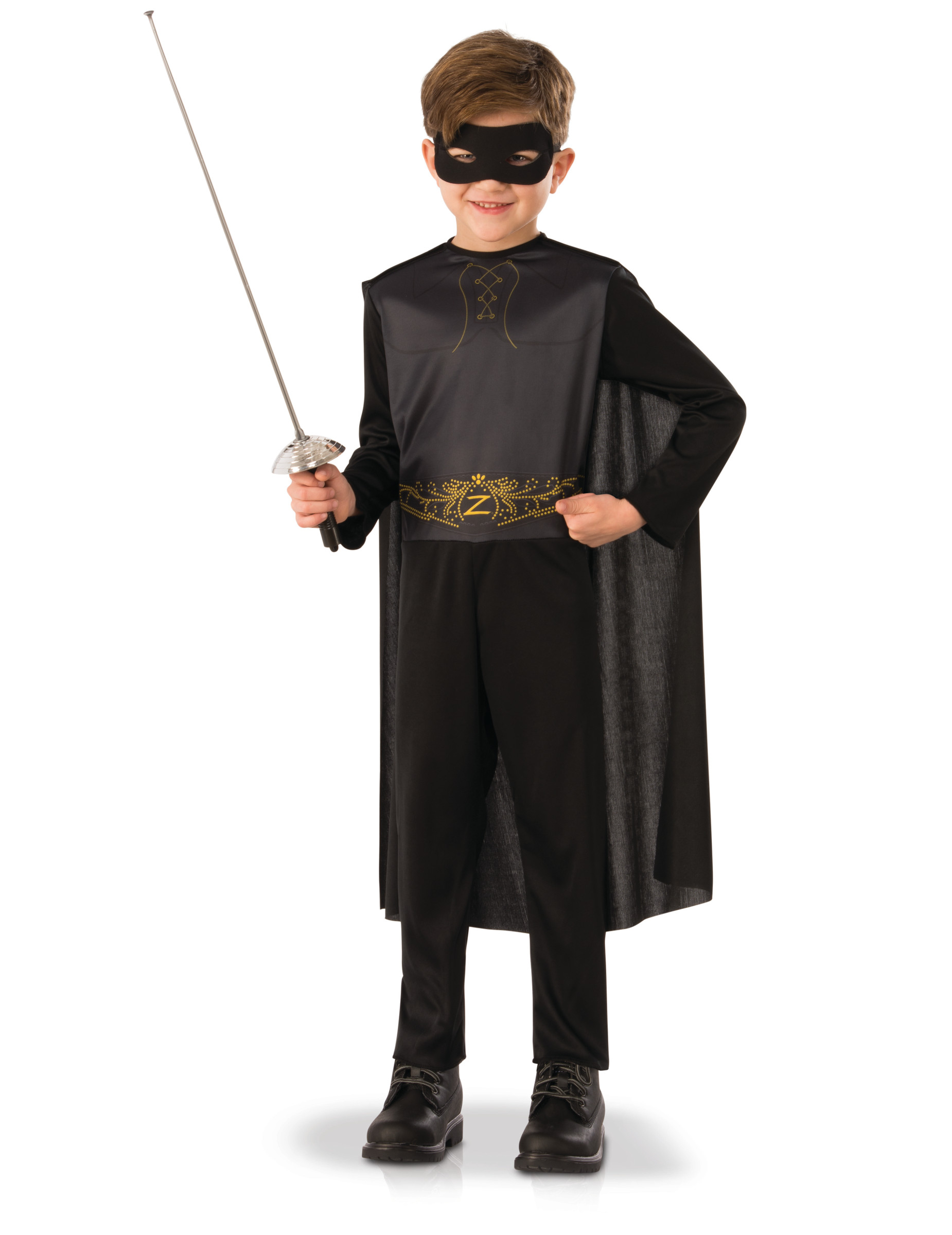 Zorro-Kinderkostüm Lizenzkostüm Rächer schwarz Zorro-Kinderkostüm Lizenzkostüm Rächer schwarz von RUBIES FRANCE
