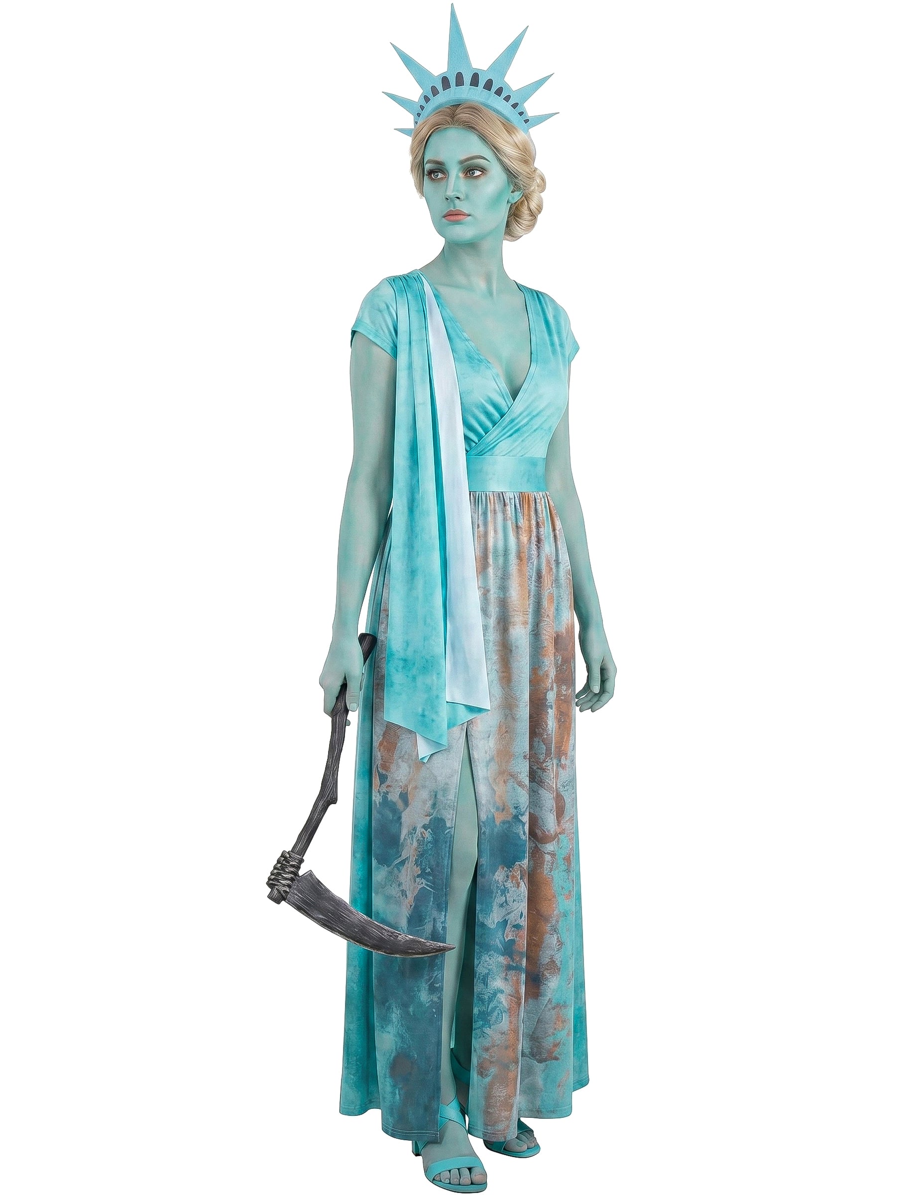 Blutige Freiheitsstatue Damen Kostüm Blutige Freiheitsstatue Damen Kostüm von RUBIES NL