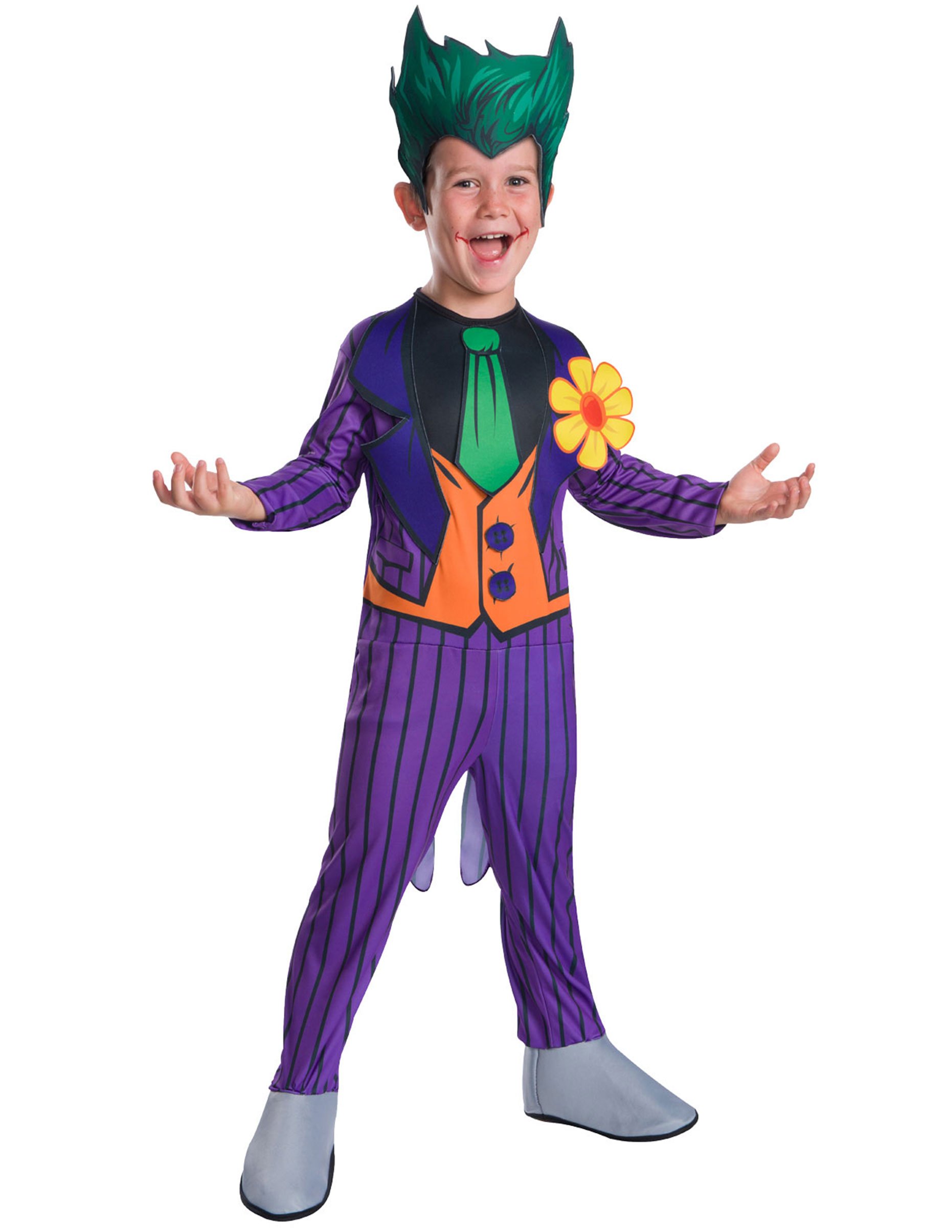 Joker-Deluxeverkleidung für Kinder Fasching violett-grün von RUBIES NL